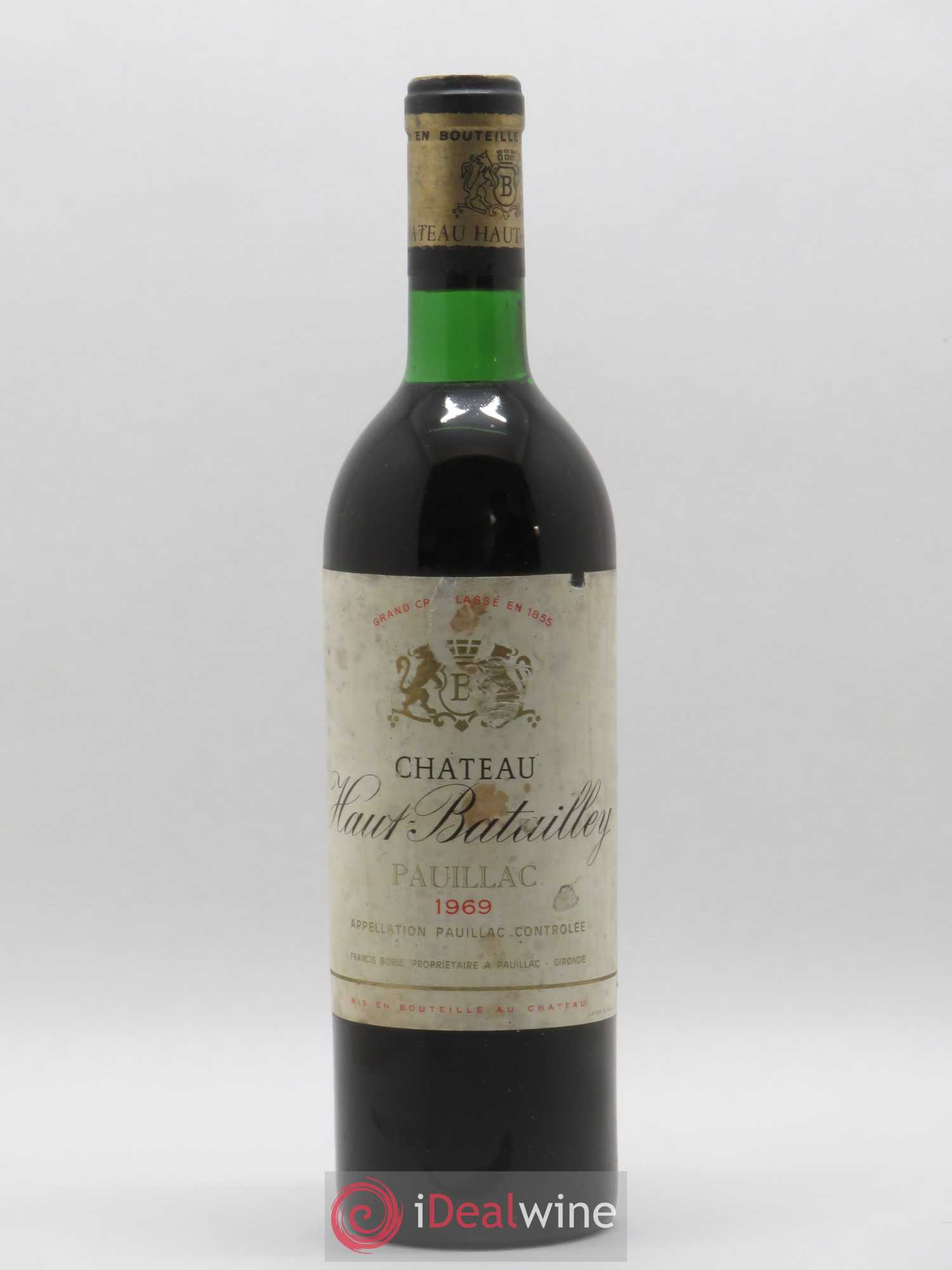 Château Haut Batailley 5ème Grand Cru Classé 1969 - Lot de 1 bouteille - 0