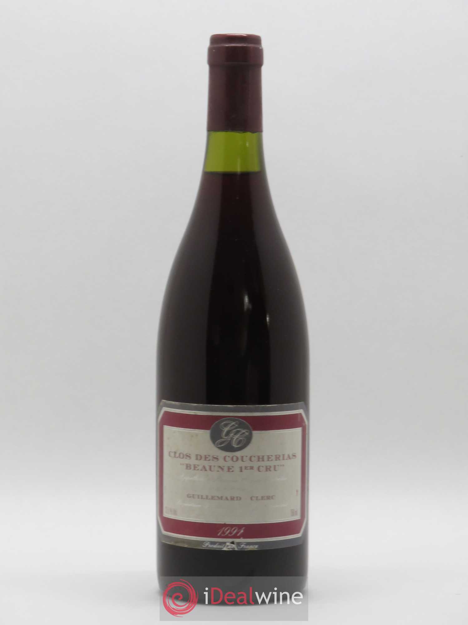 Beaune 1er Cru Clos des Coucherias Domaine Guillemard Clerc 1991 - Posten von 1 Flasche - 0