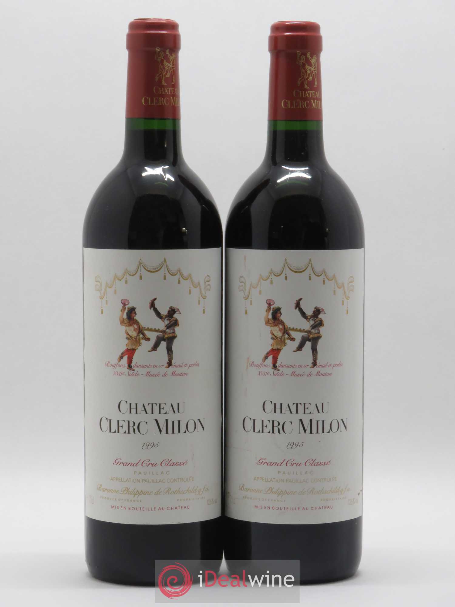 Château Clerc Milon 5ème Grand Cru Classé 1995 - Lot de 2 bouteilles - 0