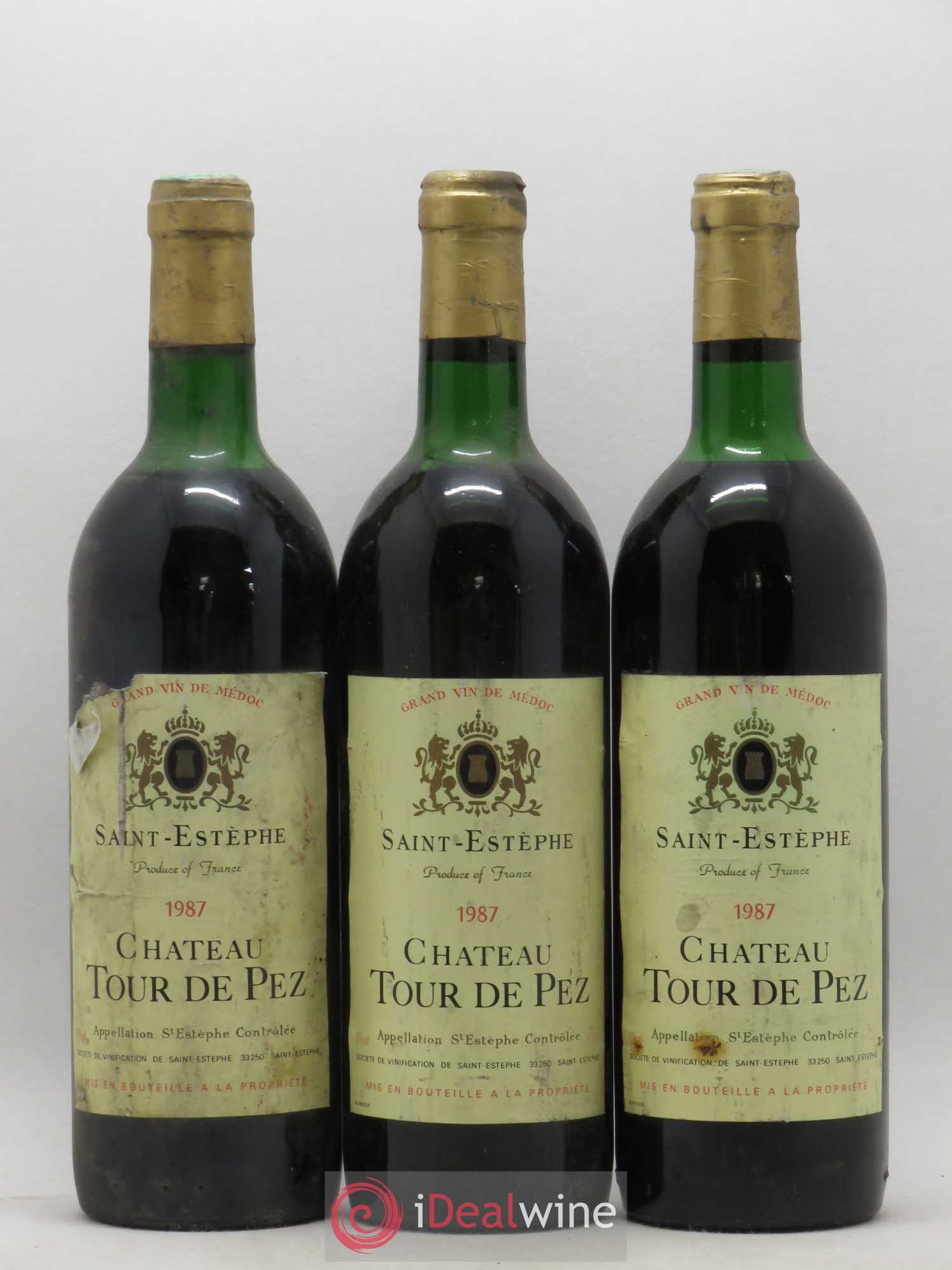 Château Tour de Pez Cru Bourgeois 1987 - Lot de 3 bouteilles - 0