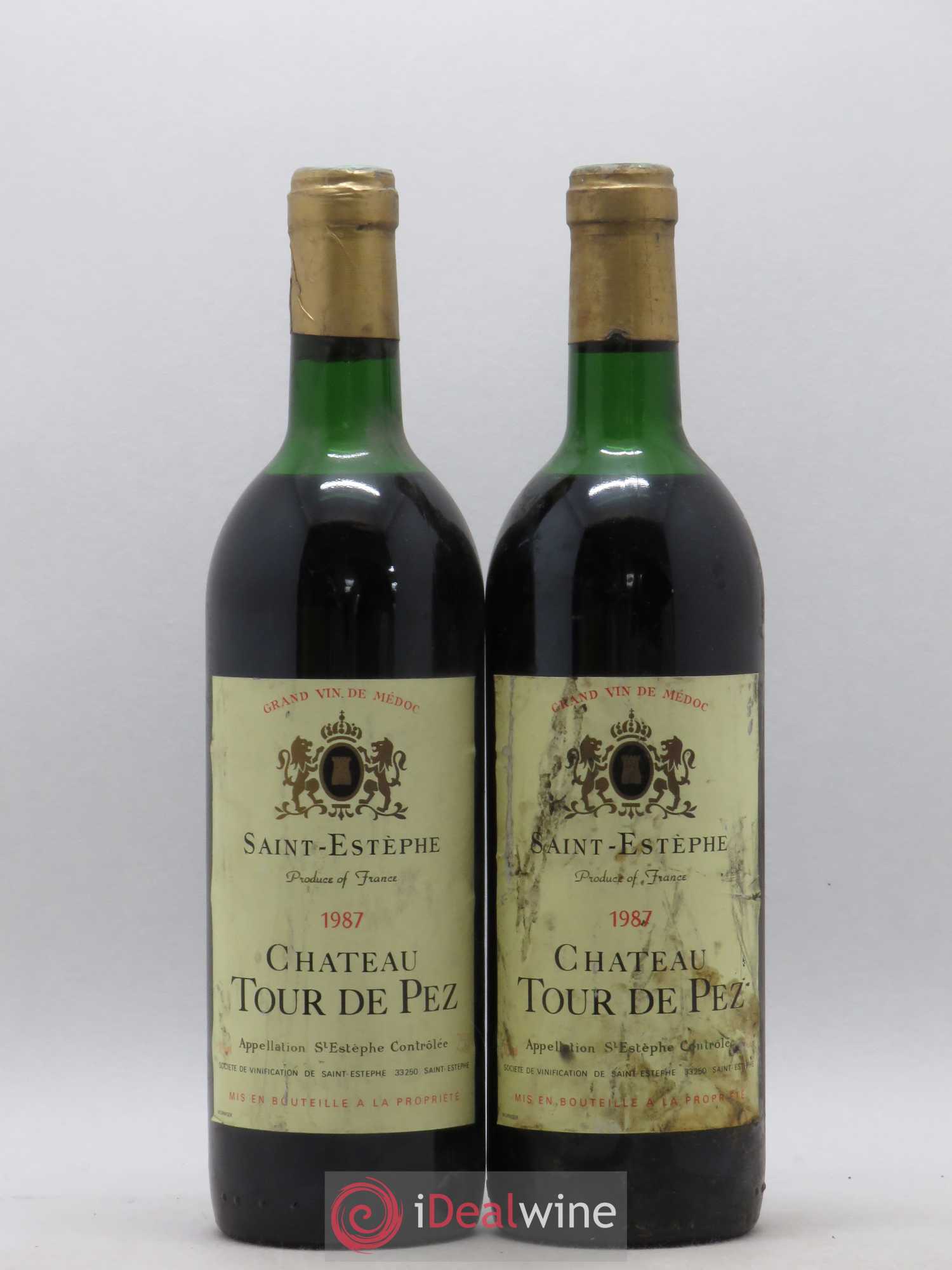 Château Tour de Pez Cru Bourgeois 1987 - Lot de 2 bouteilles - 0