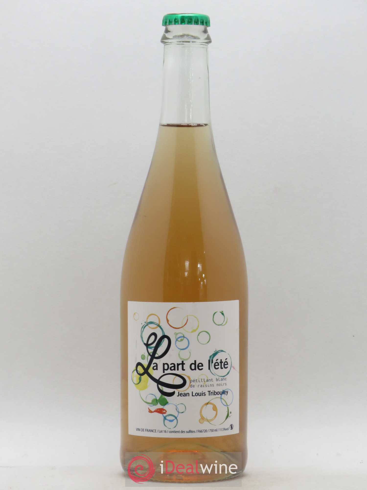 Vin de France Blanc de Noirs La Part de l'Eté Jean Louis Tribouley 2016 - Posten von 1 Flasche - 0