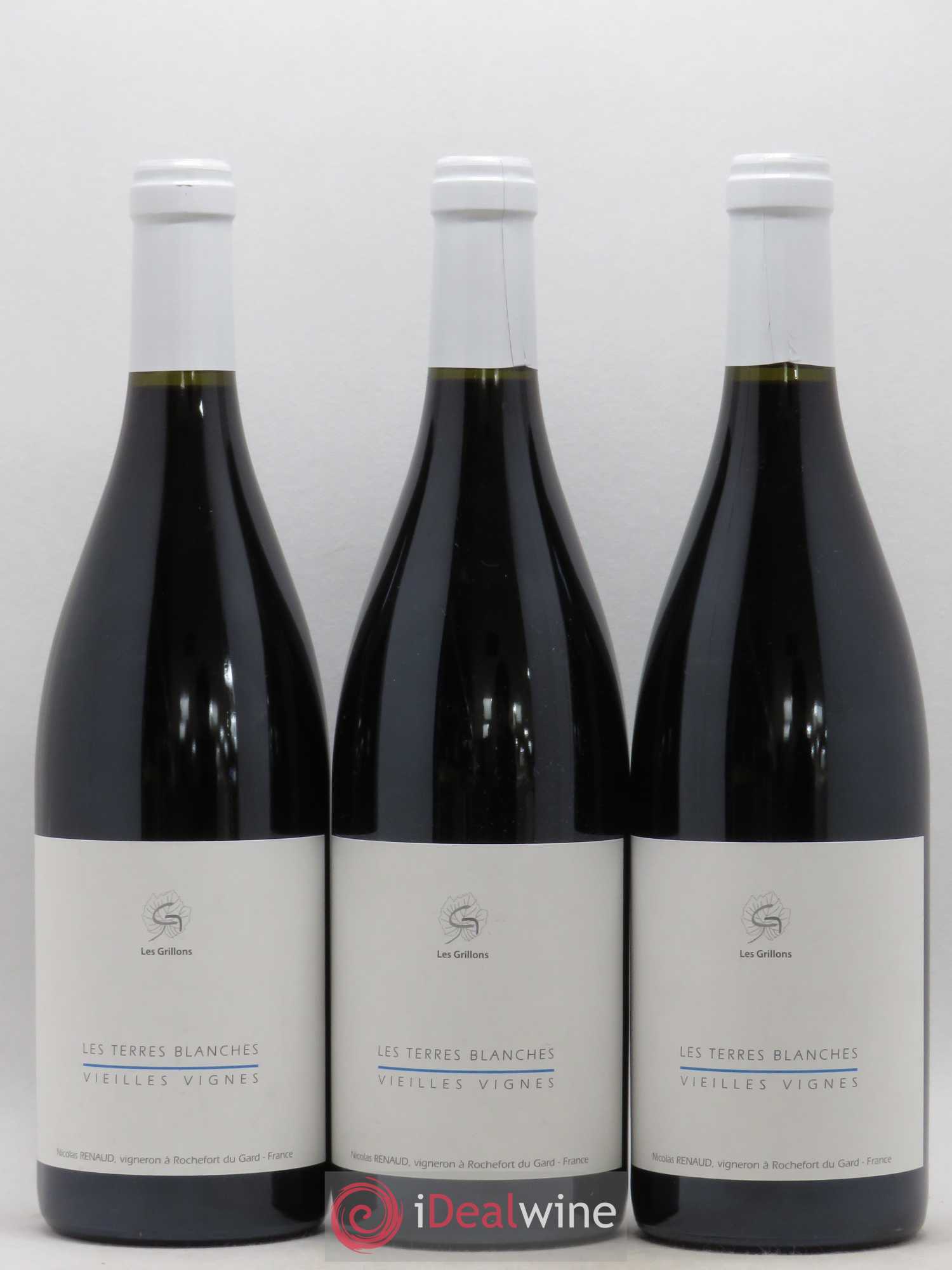 Vin de France Les Terres Blanches Vieilles vignes Clos des Grillons 2016 - Lot de 3 bouteilles - 0