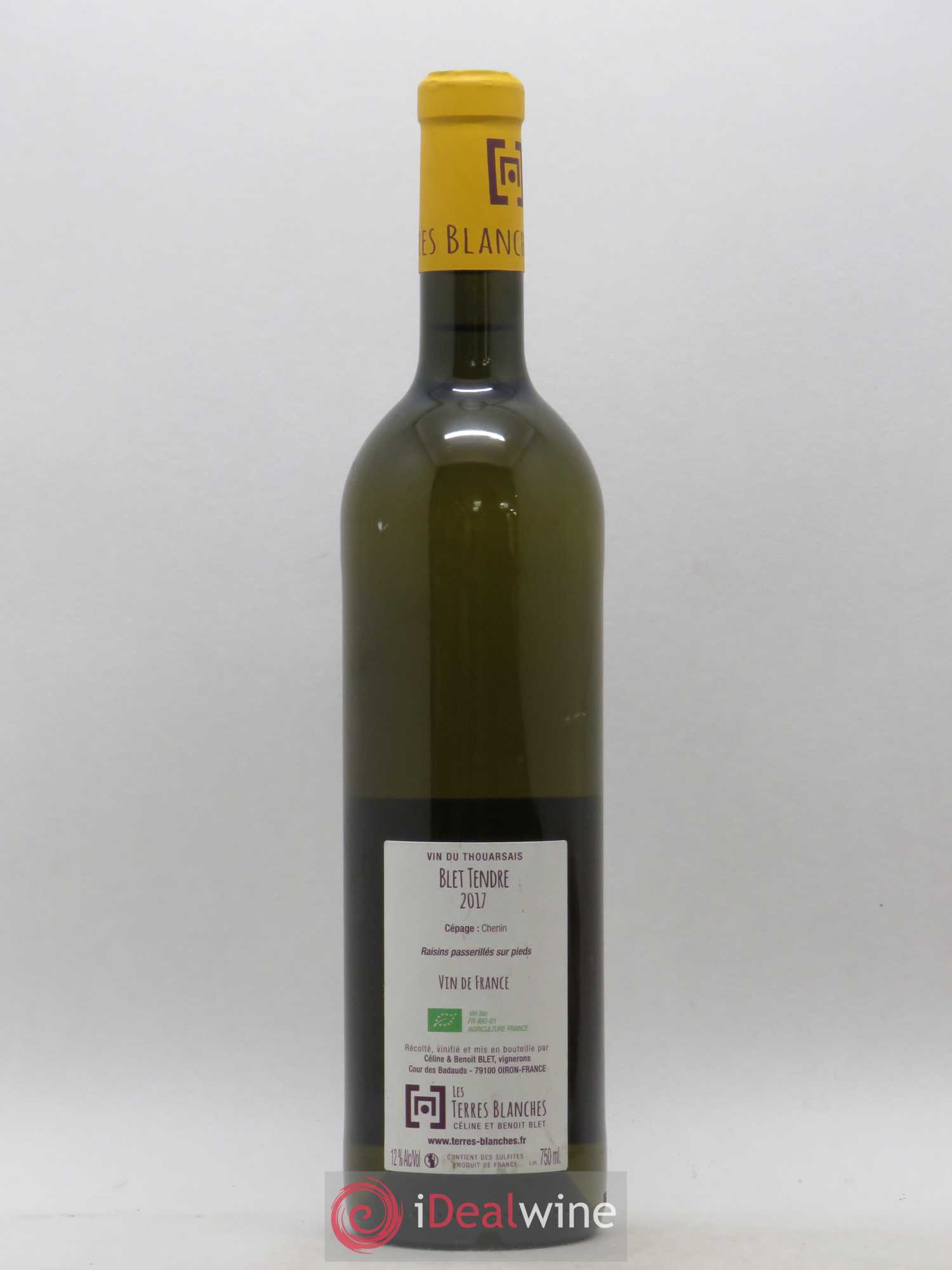 Vin de France Chenin Blet Tendre Domaine les Terres Blanches Céline et Benoit Blet 2017 - Lot de 1 bouteille - 1