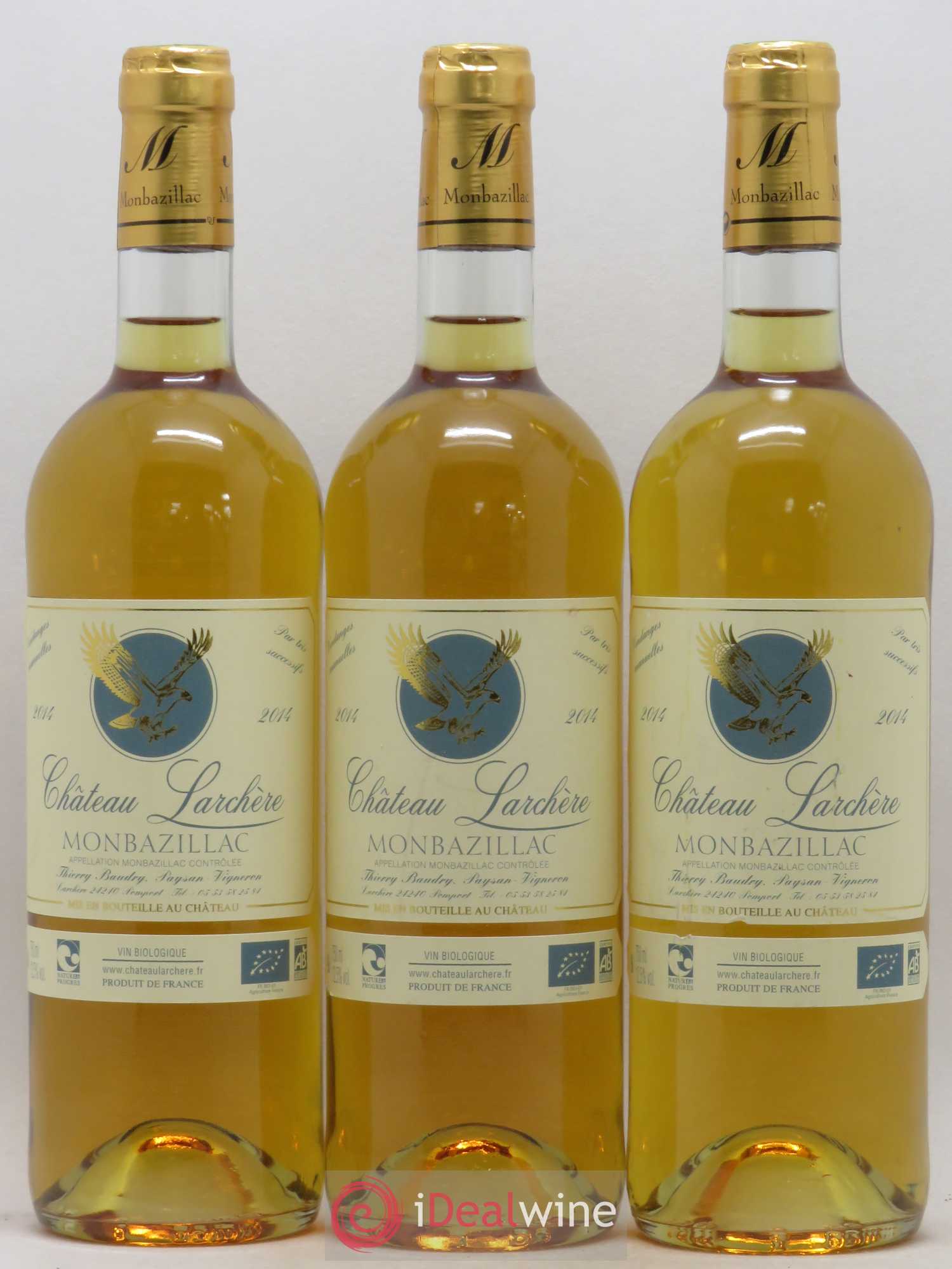 Monbazillac Château Larchère (sans prix de réserve) 2014 - Lotto di 3 bottiglie - 0