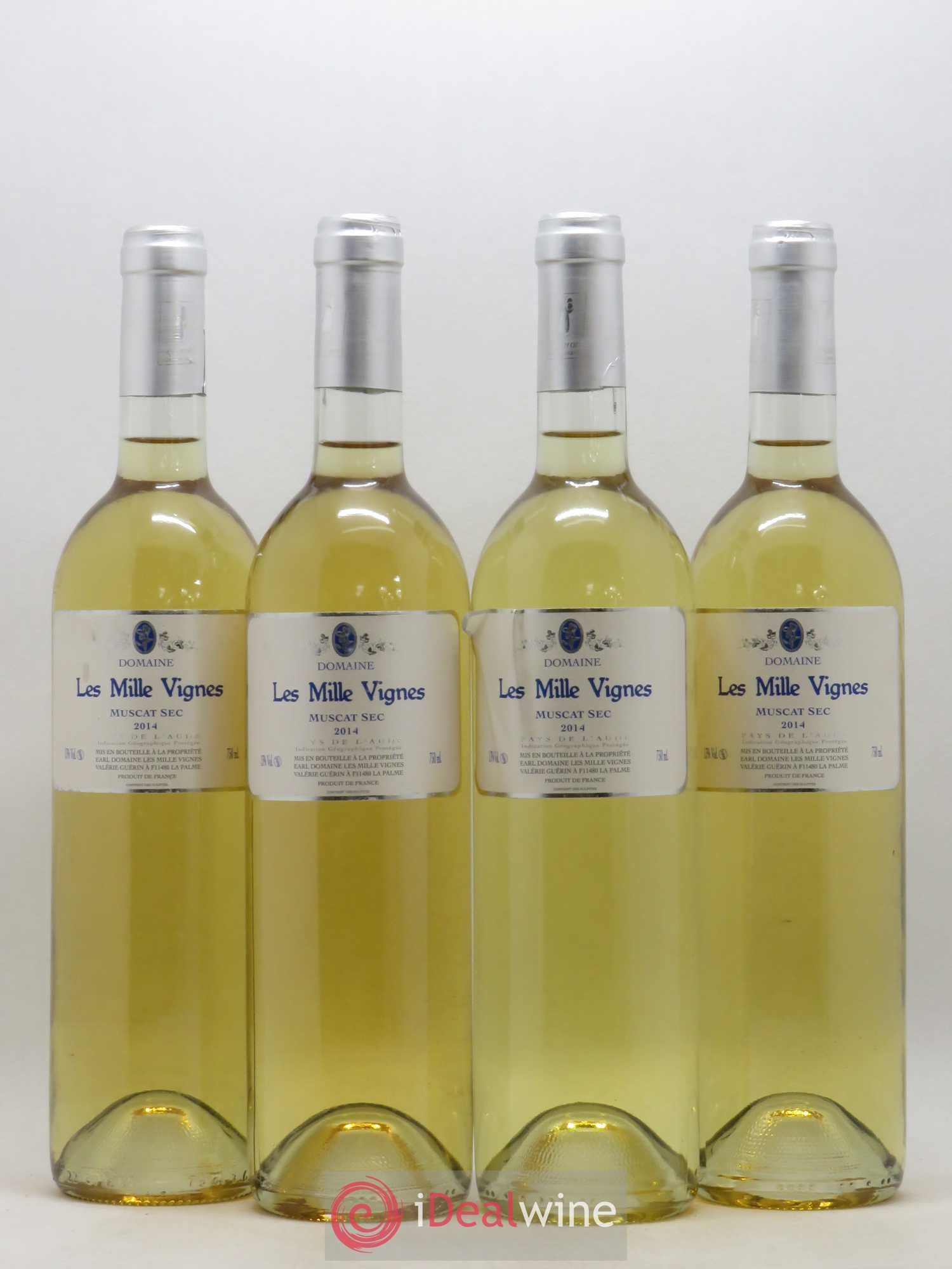 VDP de l'Aude Muscat Sec Domaine des Mille Vignes (sans prix de réserve) 2014 - Posten von 4 Flaschen - 0