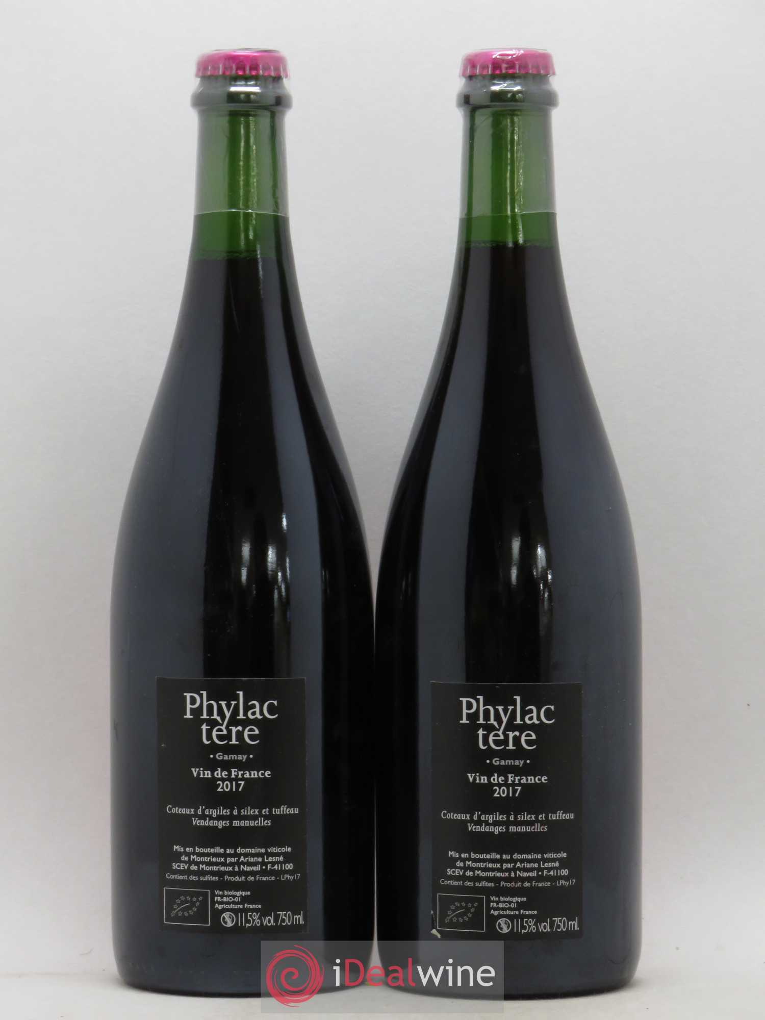 Vin de France Gamay Phylactère Domaine de Montrieux (sans prix de réserve) 2017 - Lot de 2 bouteilles - 1