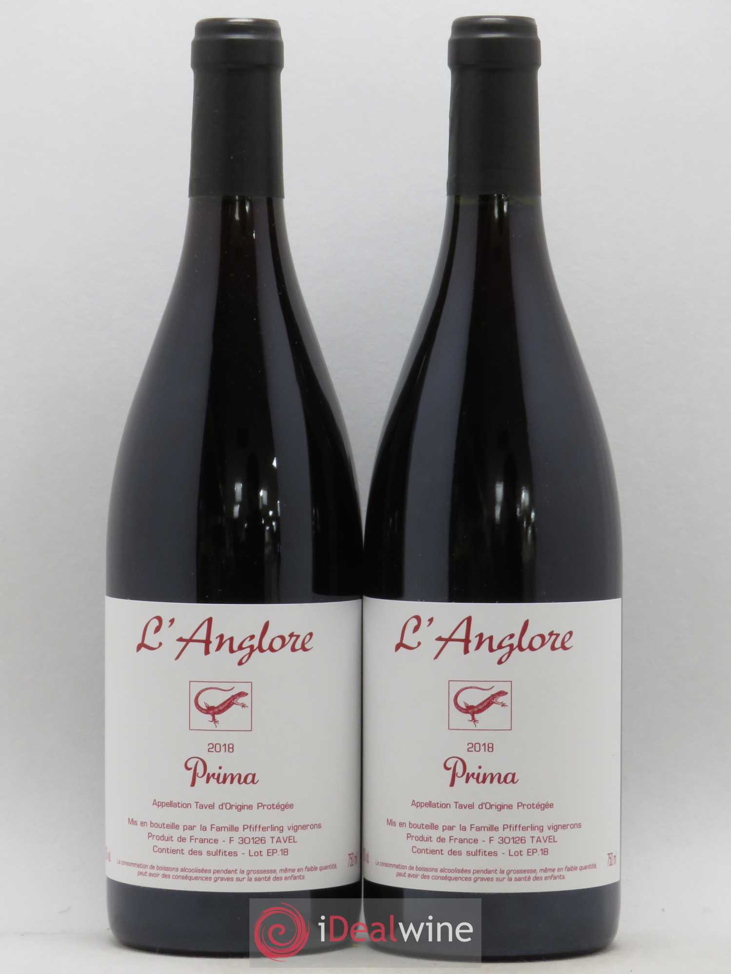 Tavel Prima L'Anglore 2018 - Lot de 2 bouteilles - 0