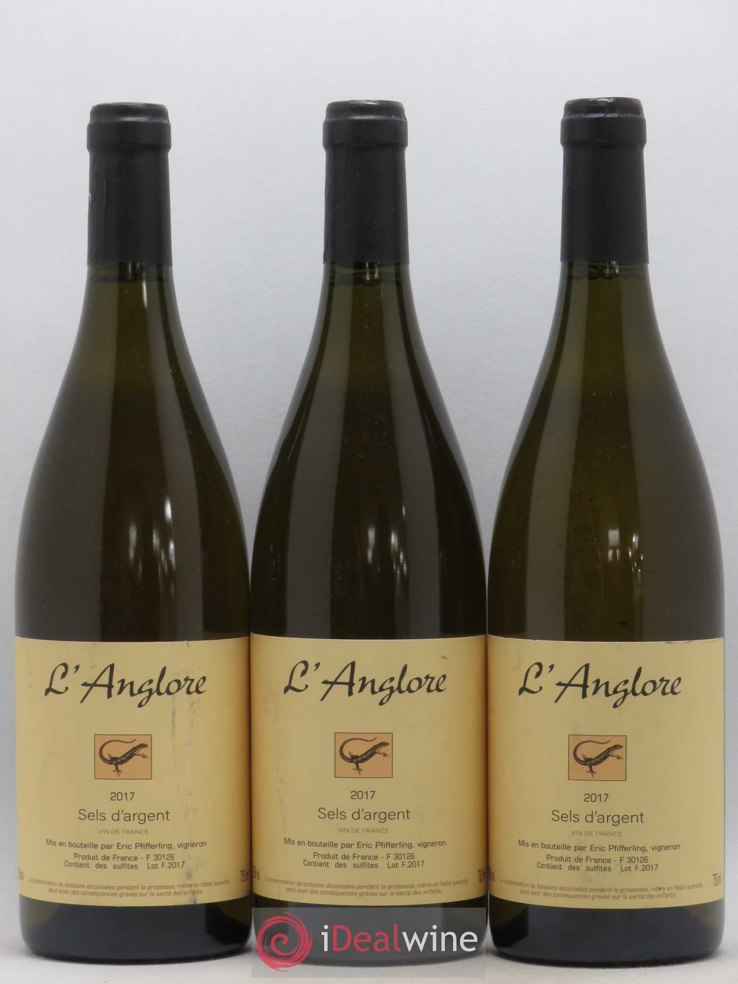 Vin de France Sels d'argent L'Anglore 2017 - Lot de 3 bouteilles - 0