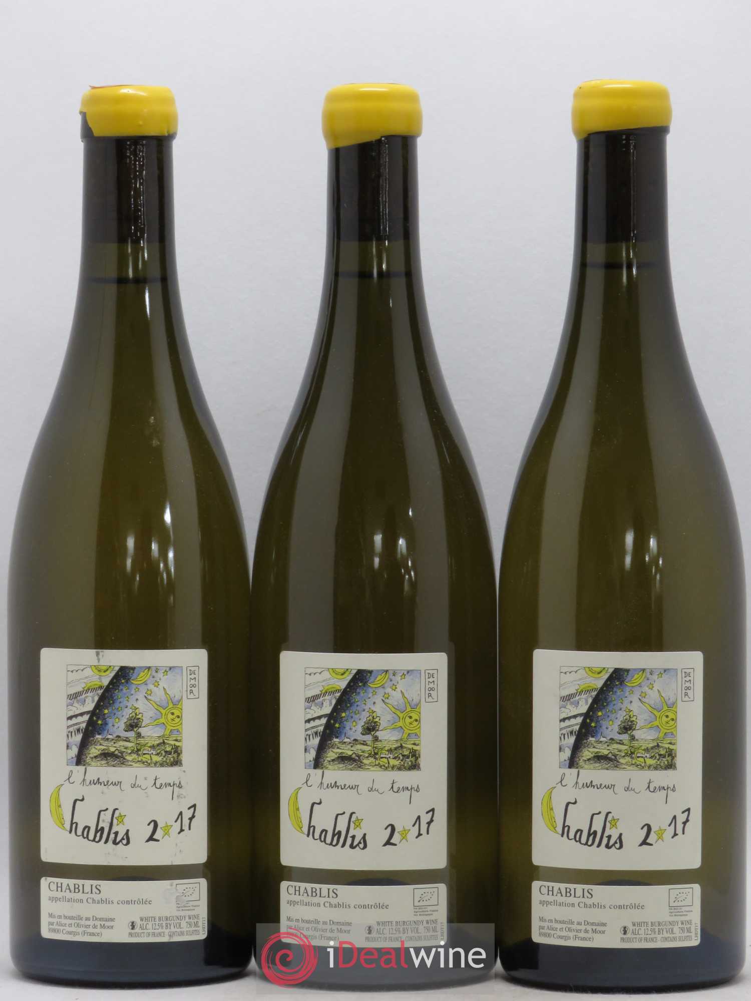 Chablis L'Humeur du Temps Alice et Olivier De Moor 2017 - Lot de 3 bouteilles - 0