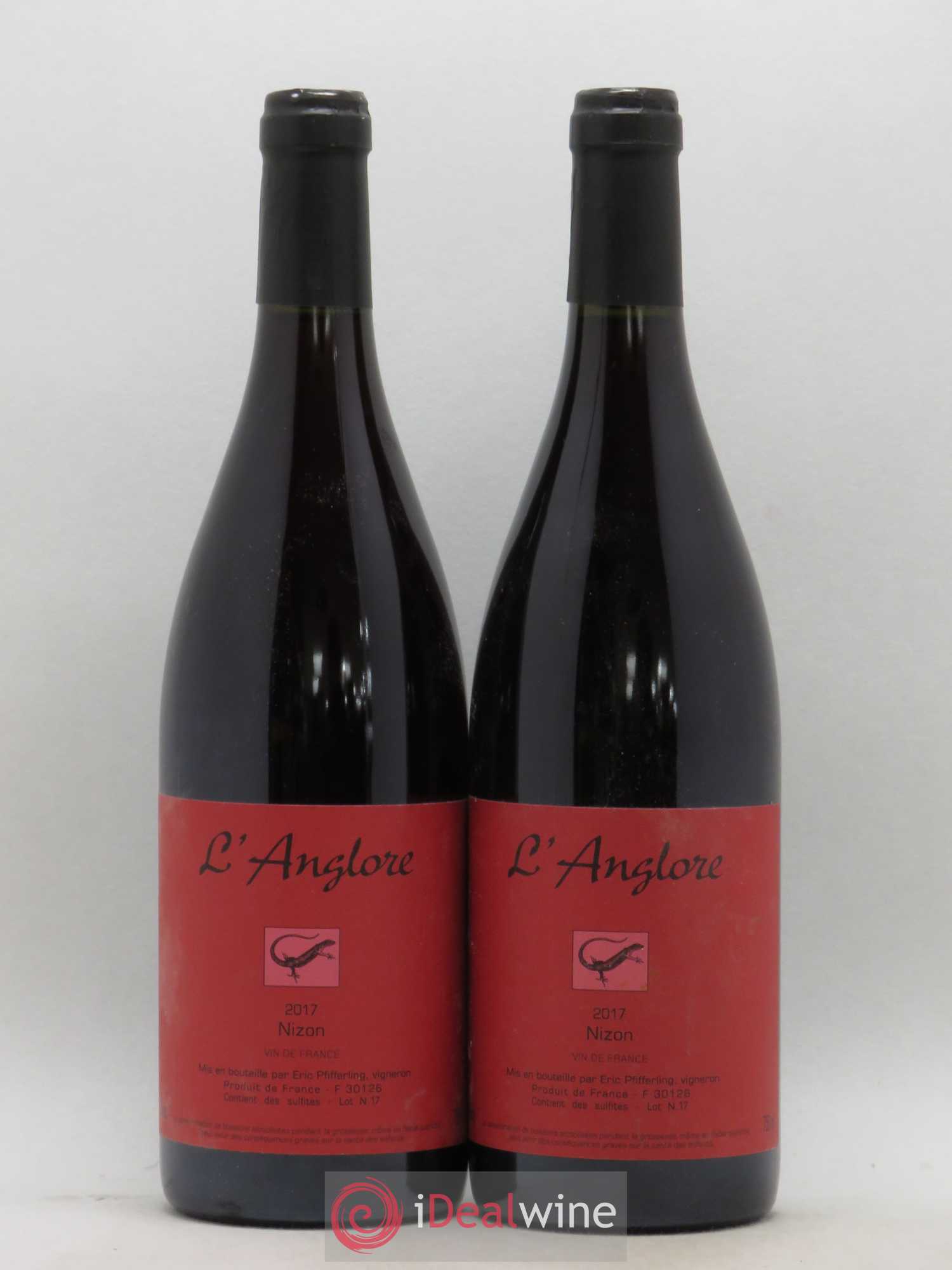 Vin de France Nizon L'Anglore 2017 - Lot de 2 bouteilles - 0
