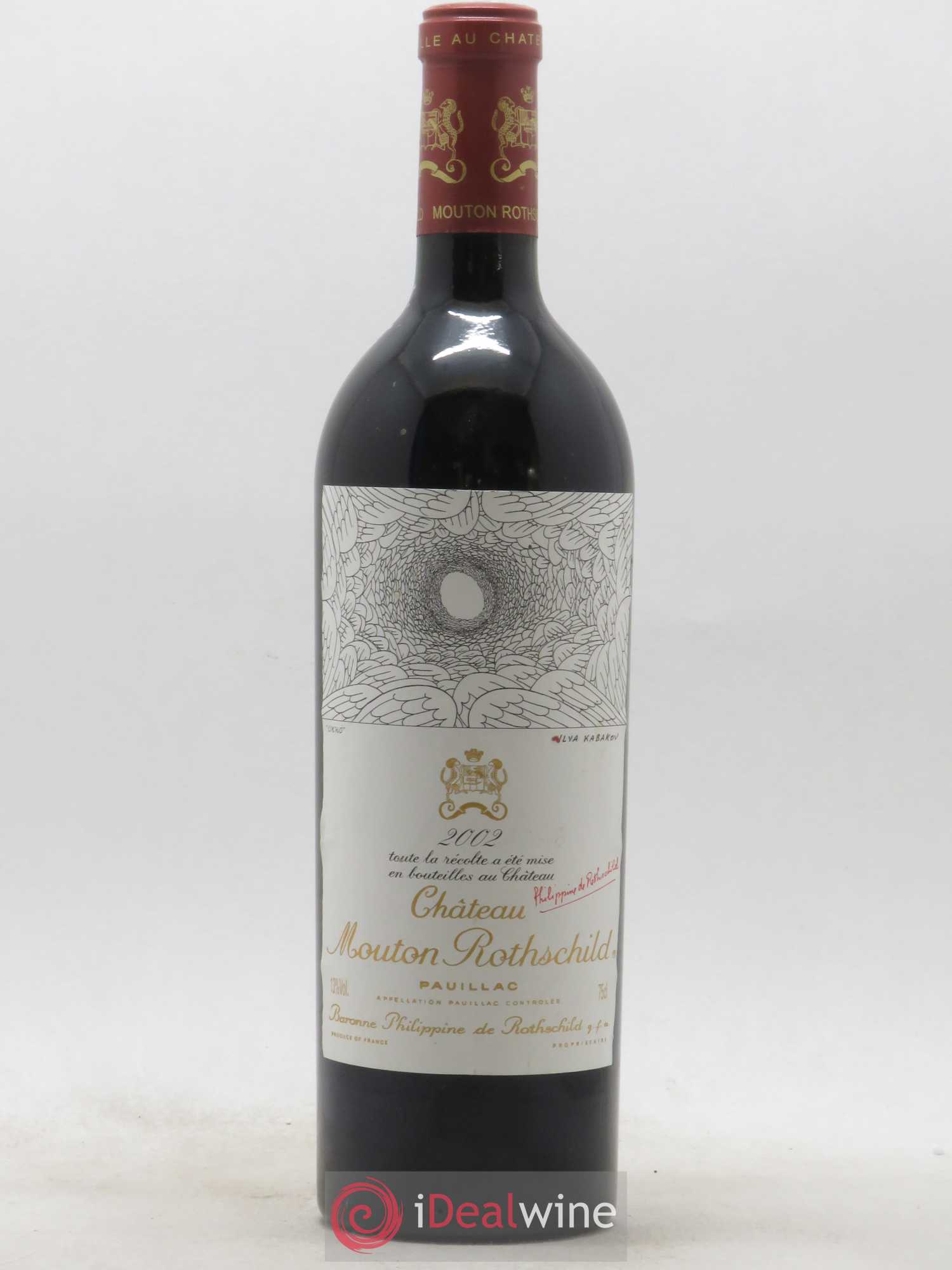 Château Mouton Rothschild 1er Grand Cru Classé 2002 - Lot de 1 bouteille - 0