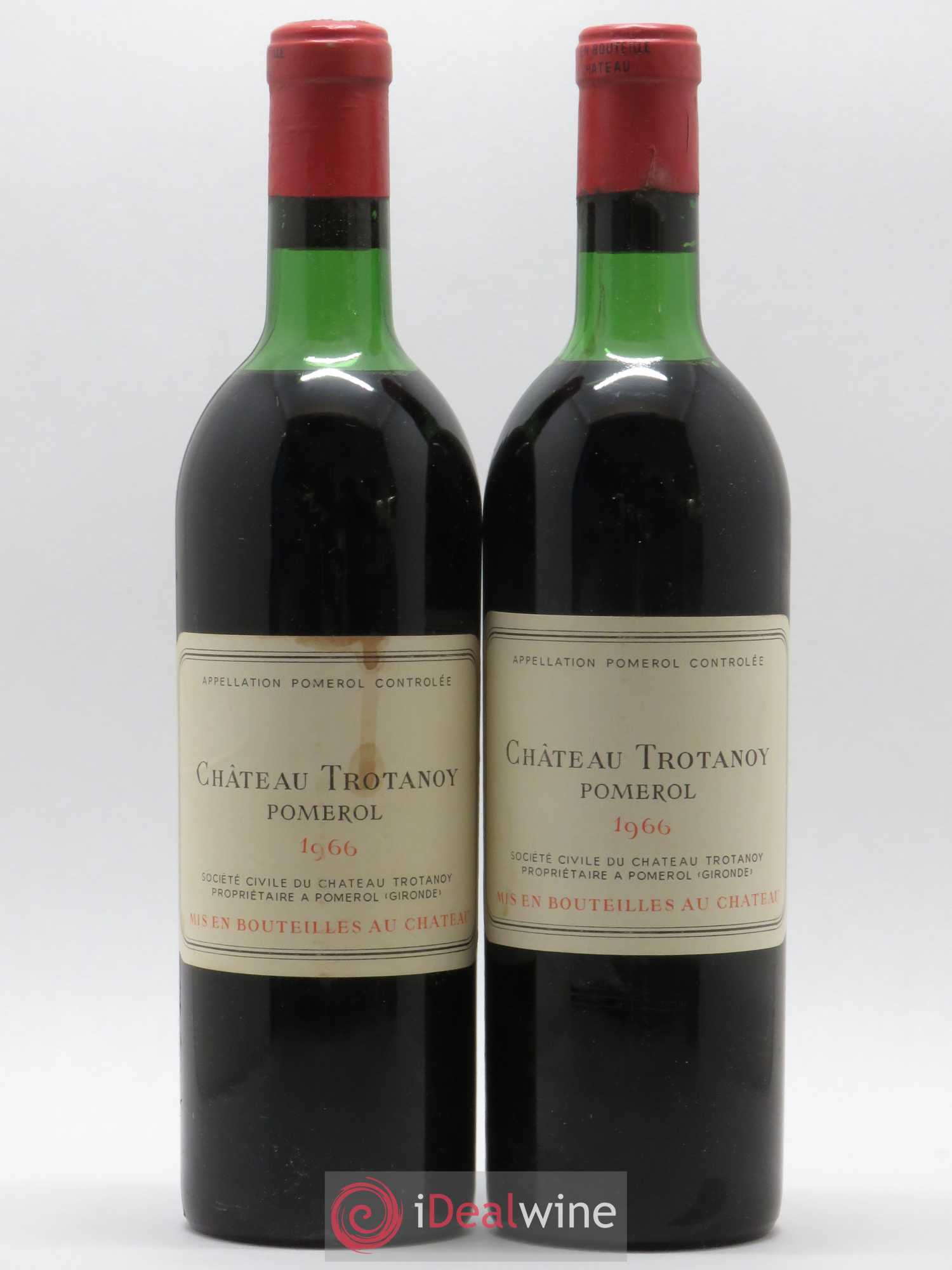 Château Trotanoy 1966 - Lot de 2 bouteilles - 0