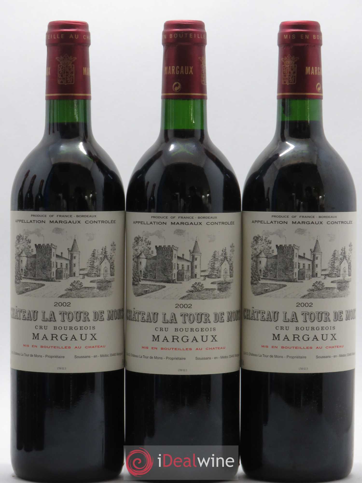 Château la Tour de Mons Cru Bourgeois 2002 - Lot de 6 bouteilles - 1