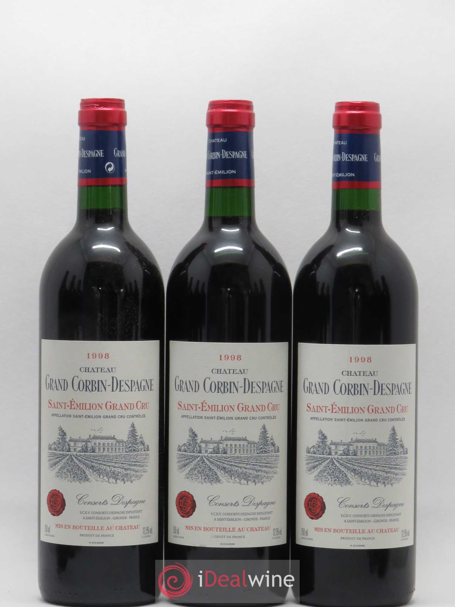 Château Grand Corbin Grand Cru Classé 1998 - Lot de 12 bouteilles - 2