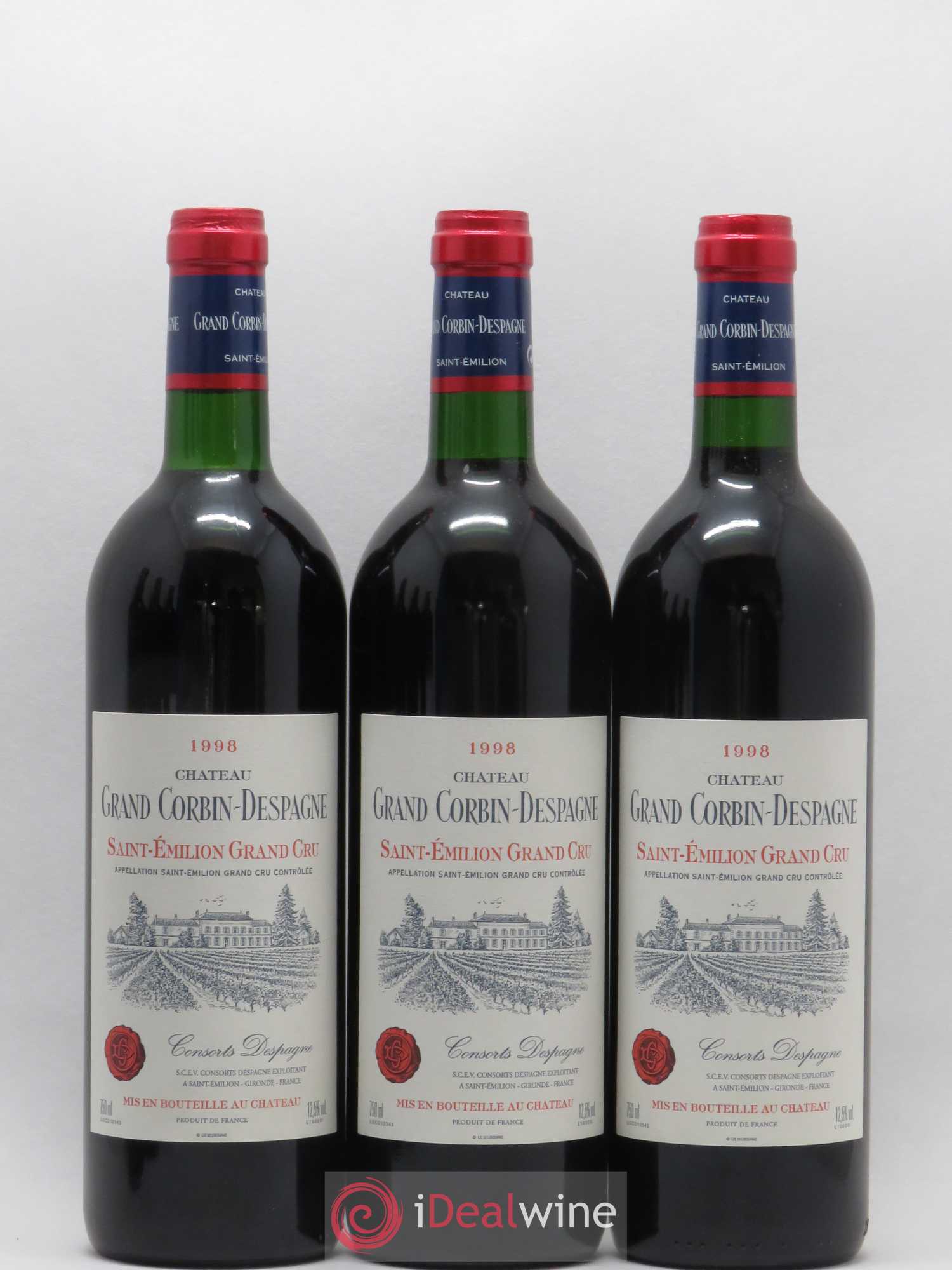 Château Grand Corbin Grand Cru Classé 1998 - Lot de 12 bouteilles - 3