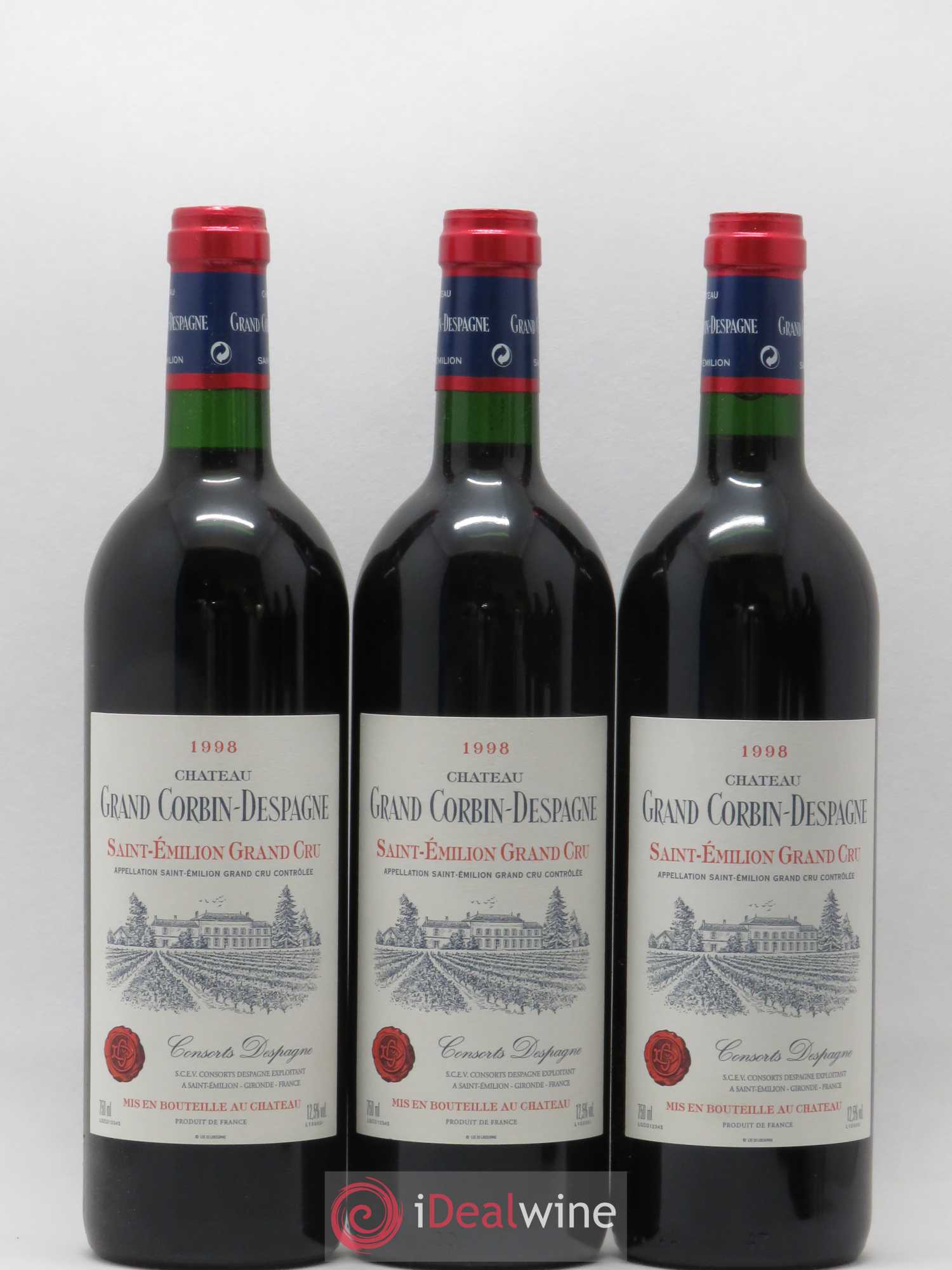 Château Grand Corbin Grand Cru Classé 1998 - Lot de 12 bouteilles - 4