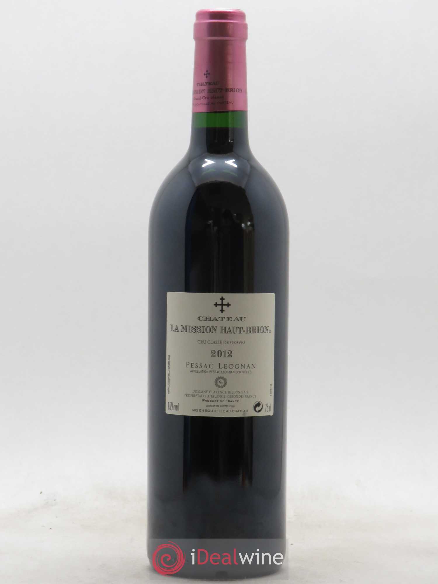 Château la Mission Haut-Brion Cru Classé de Graves 2012 - Lot de 1 bouteille - 1