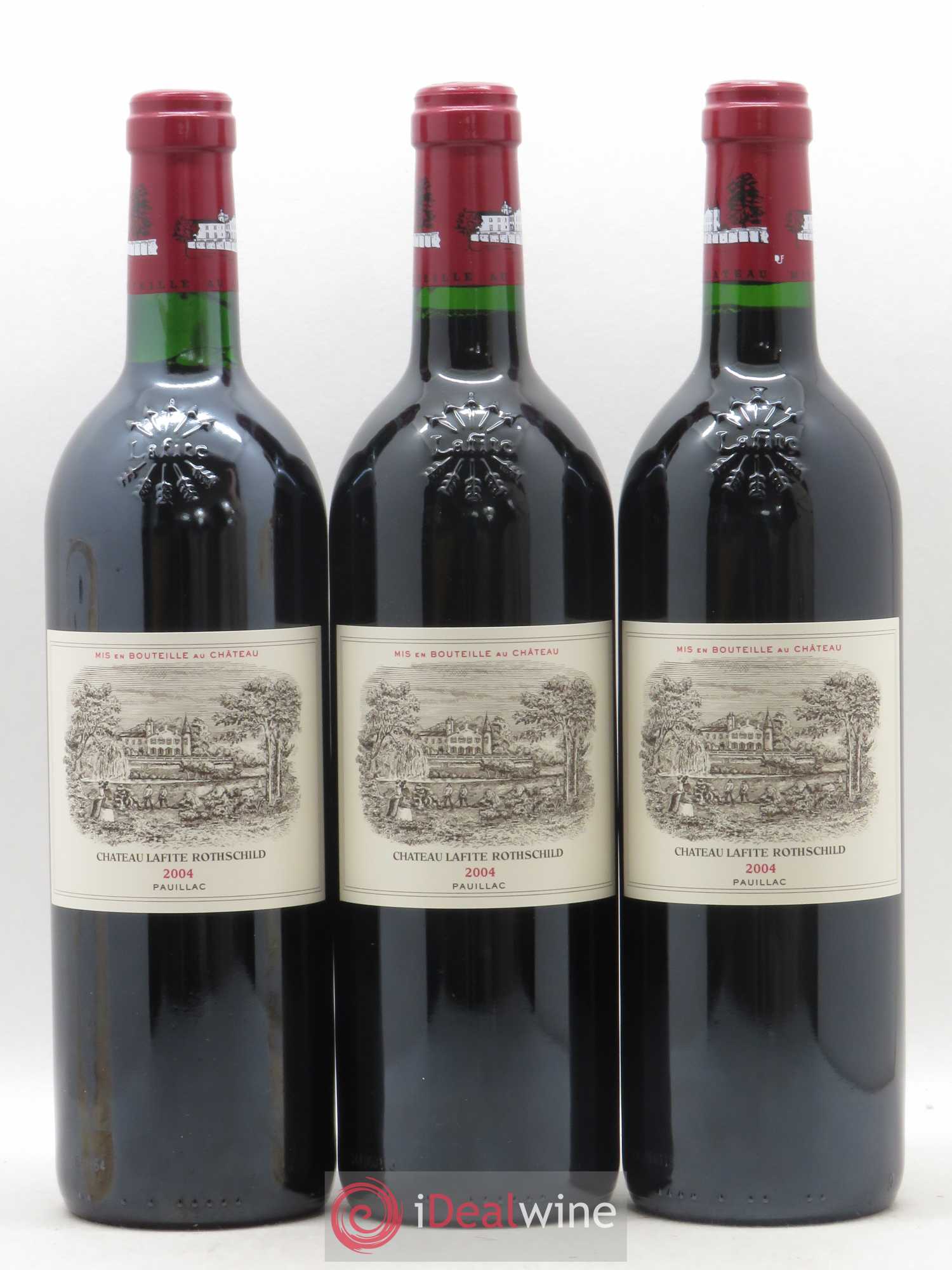 Château Lafite Rothschild 1er Grand Cru Classé 2004 - Lot de 3 bouteilles - 0