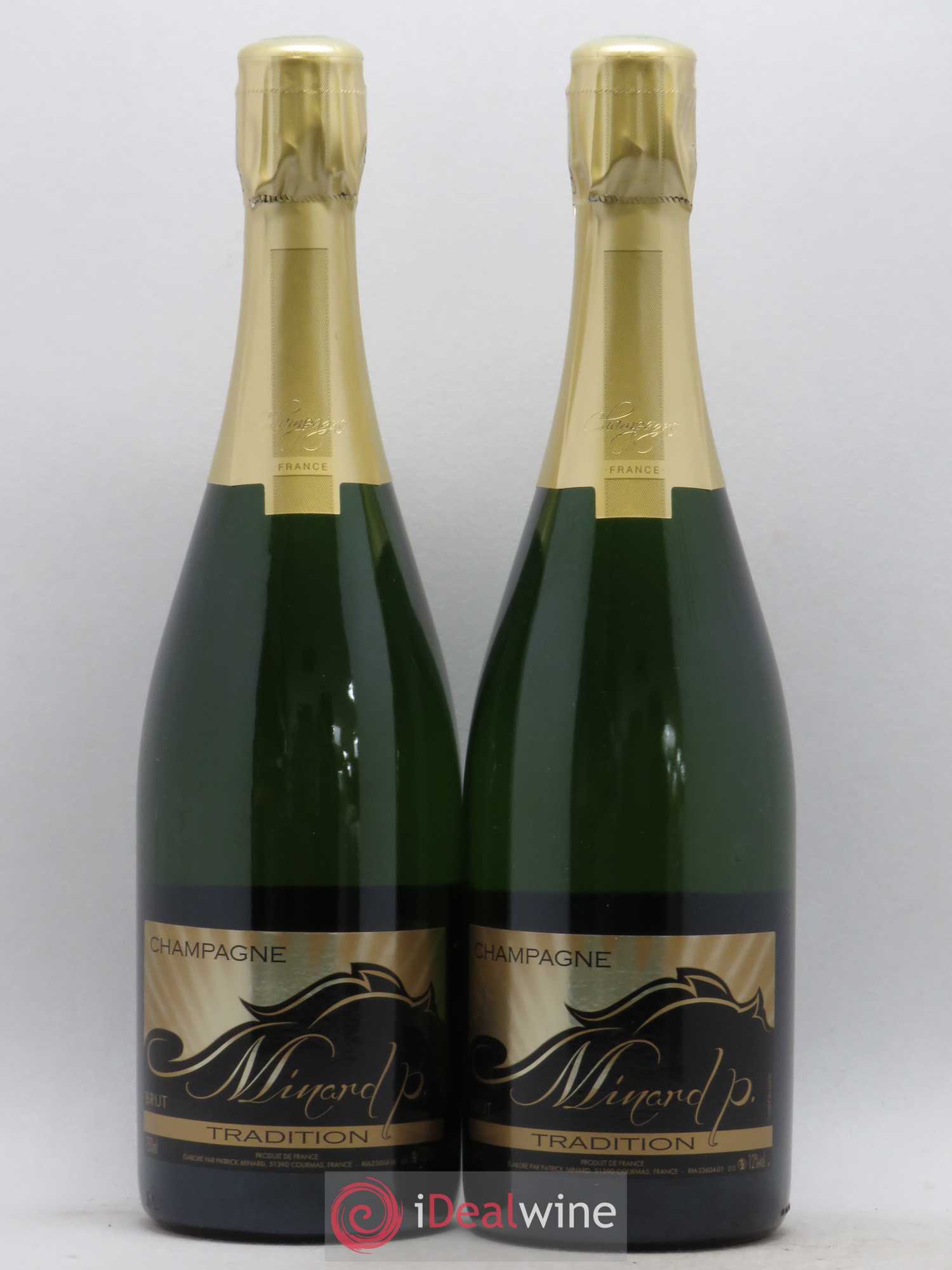 Champagne Brut Tradition Patrick Minard (sans prix de réserve) - Posten von 2 Flaschen - 0