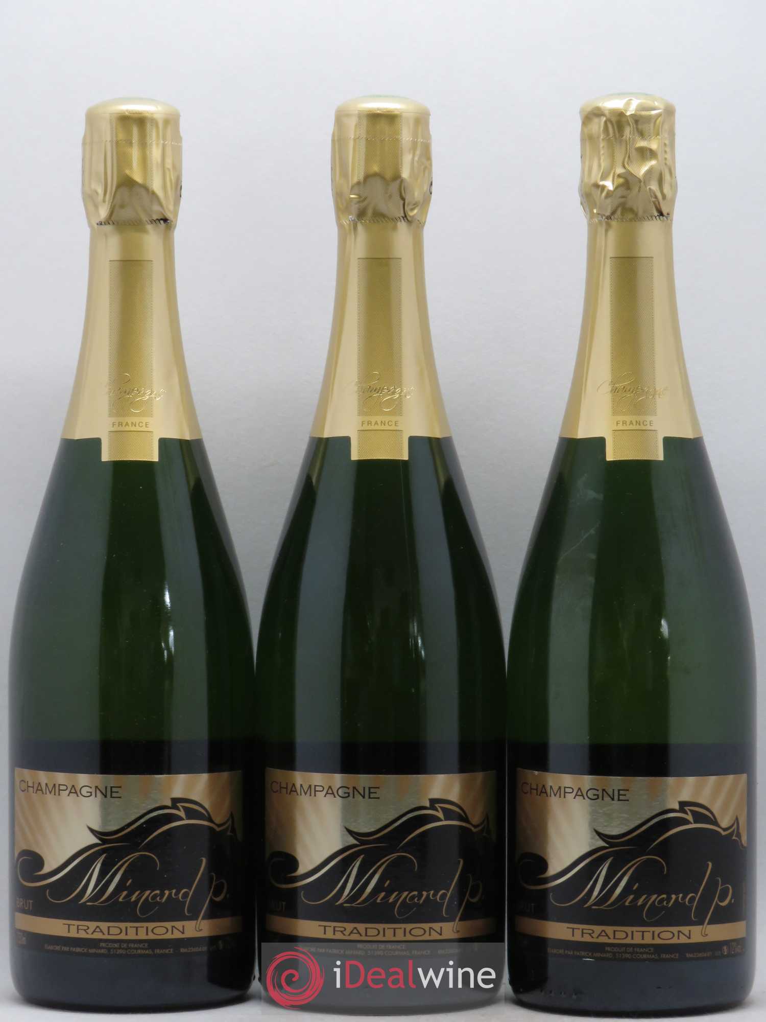 Champagne Brut Tradition Patrick Minard (sans prix de réserve) - Posten von 3 Flaschen - 0