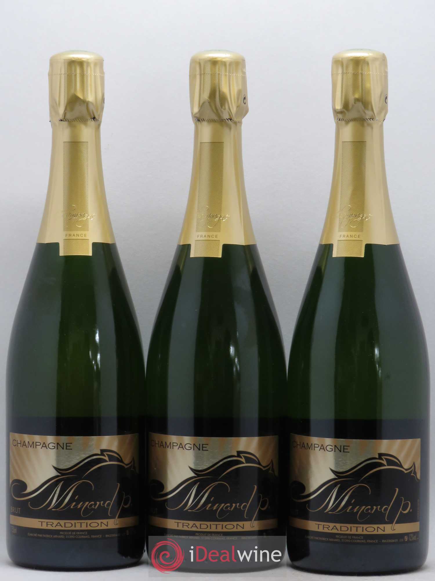 Champagne Brut Tradition Patrick Minard (sans prix de réserve) - Posten von 3 Flaschen - 0
