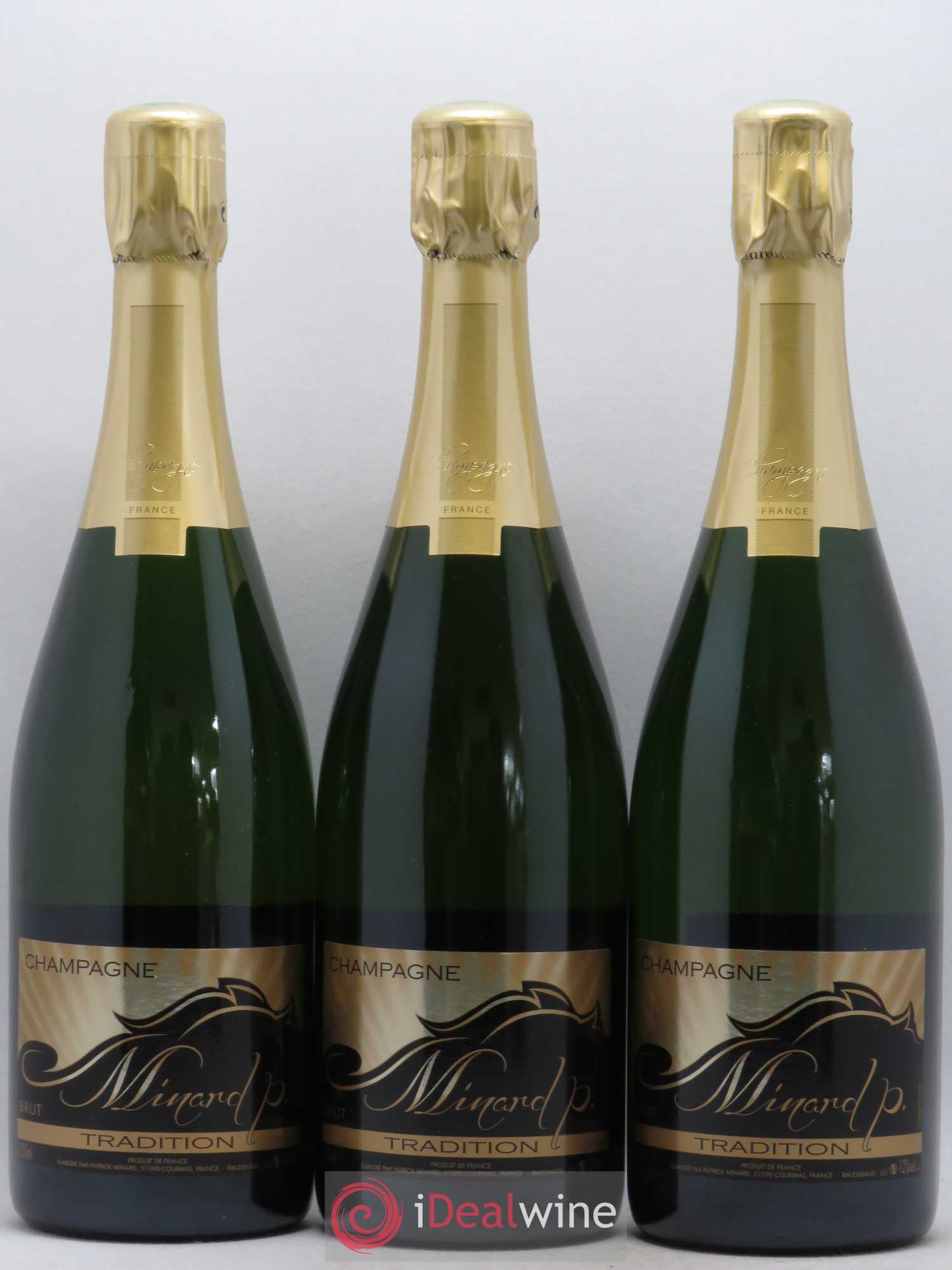 Champagne Brut Tradition Patrick Minard (sans prix de réserve) - Posten von 3 Flaschen - 0
