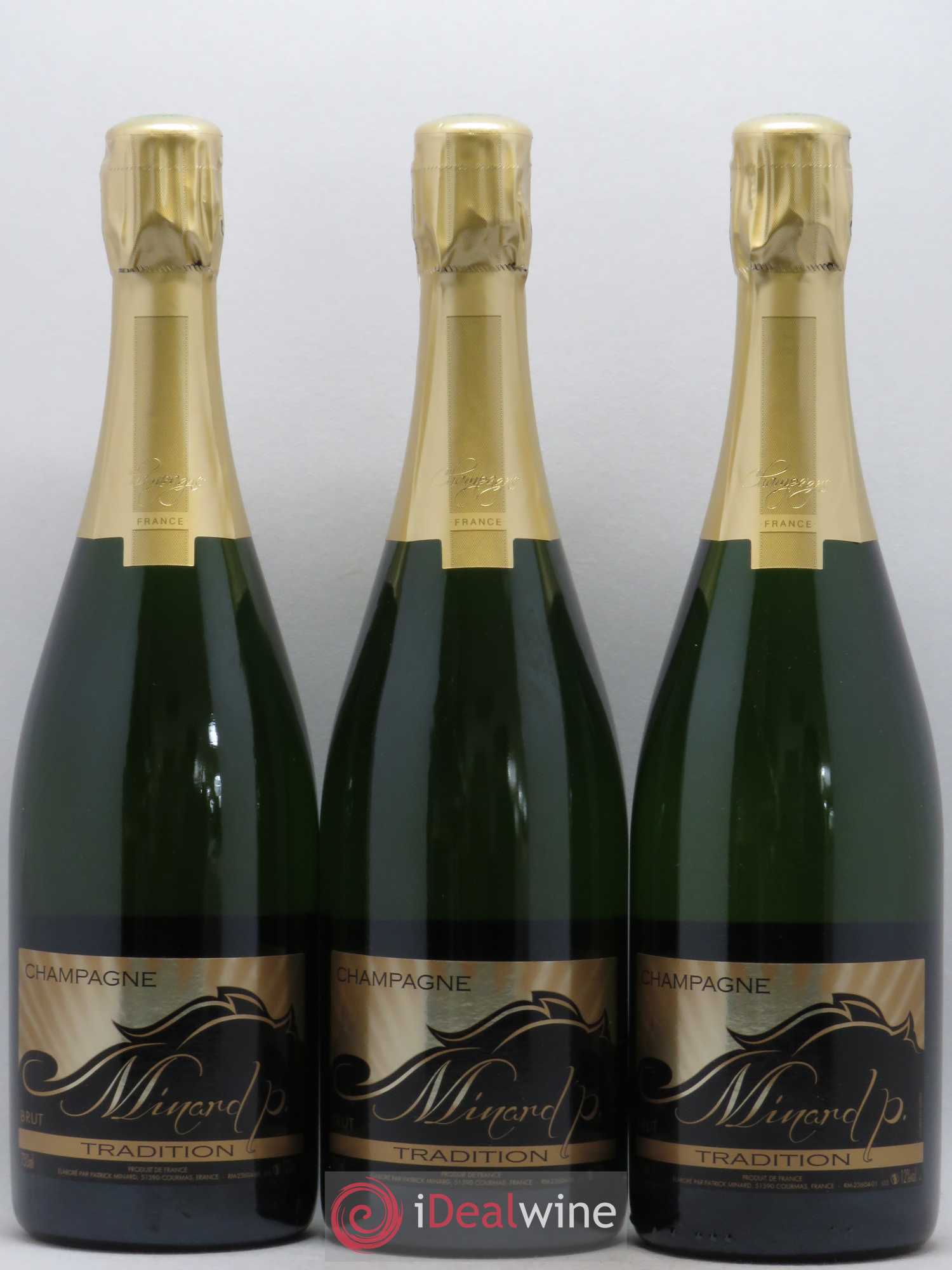 Champagne Brut Tradition Patrick Minard (sans prix de réserve) - Posten von 3 Flaschen - 0