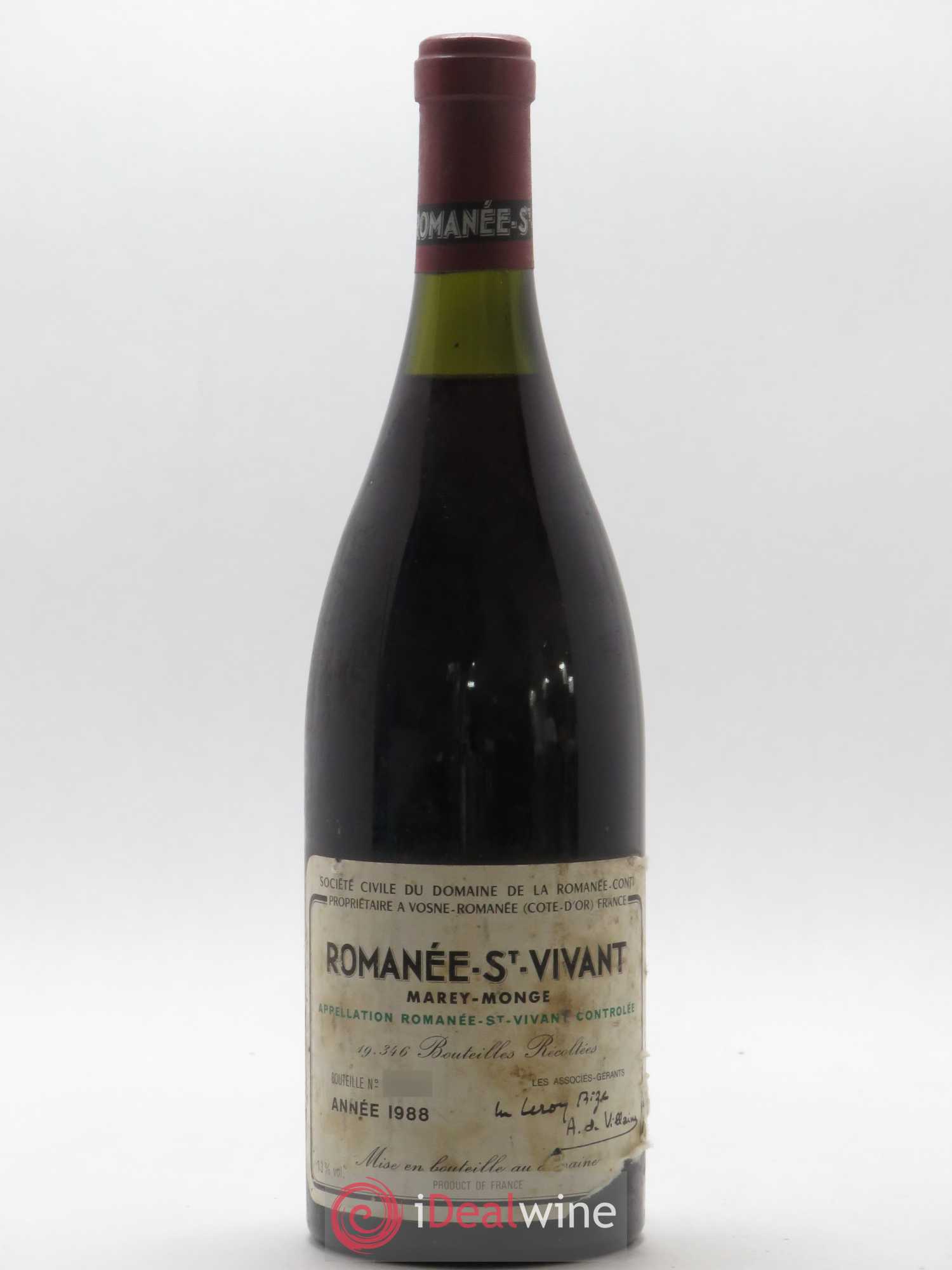 Romanée-Saint-Vivant Grand Cru Domaine de la Romanée-Conti 1988 - Lot de 1 bouteille - 0