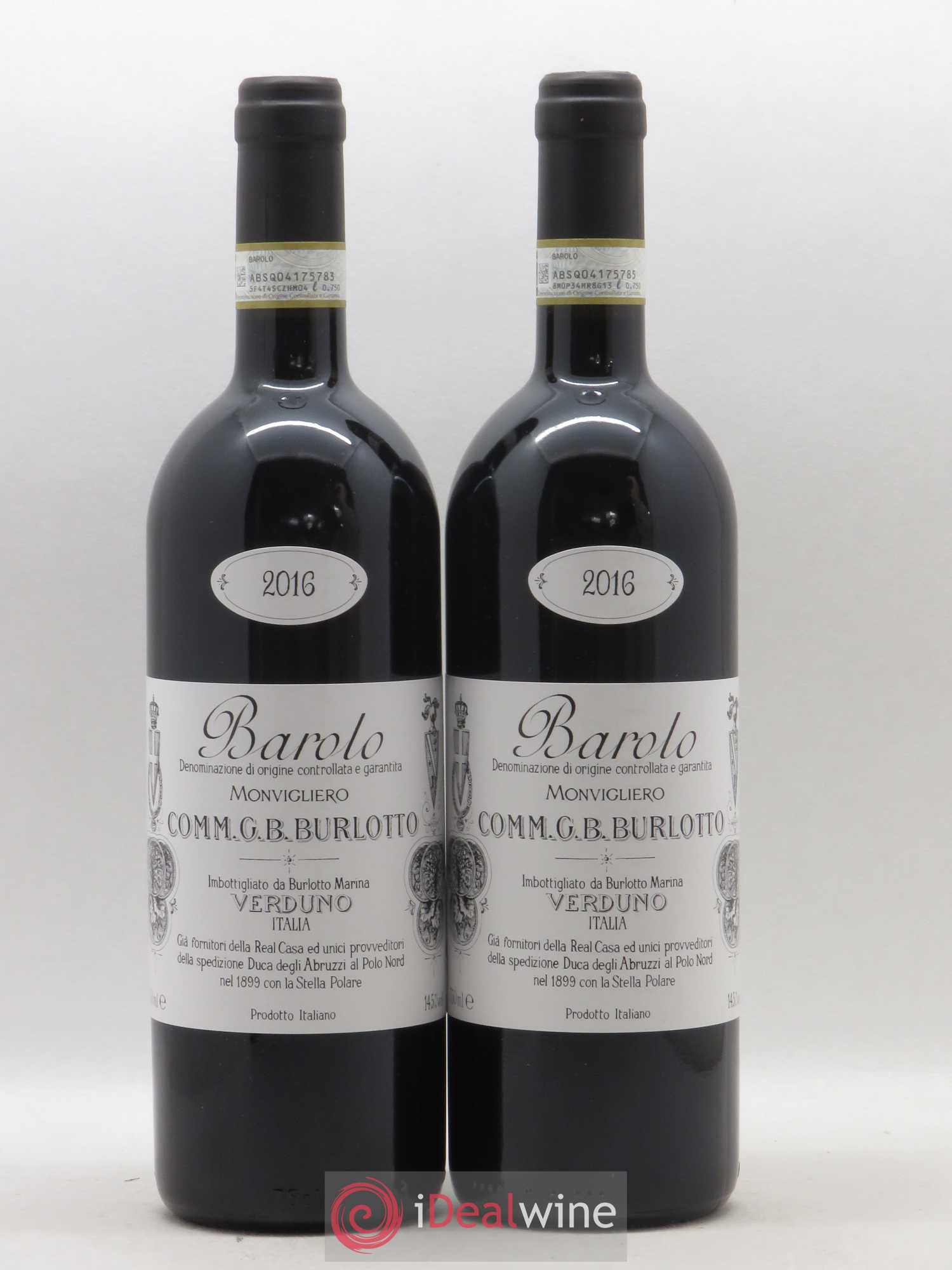 Barolo DOCG Monvigliero Comm. Giovan Battista Burlotto 2016 - Lot de 2 bouteilles - 0
