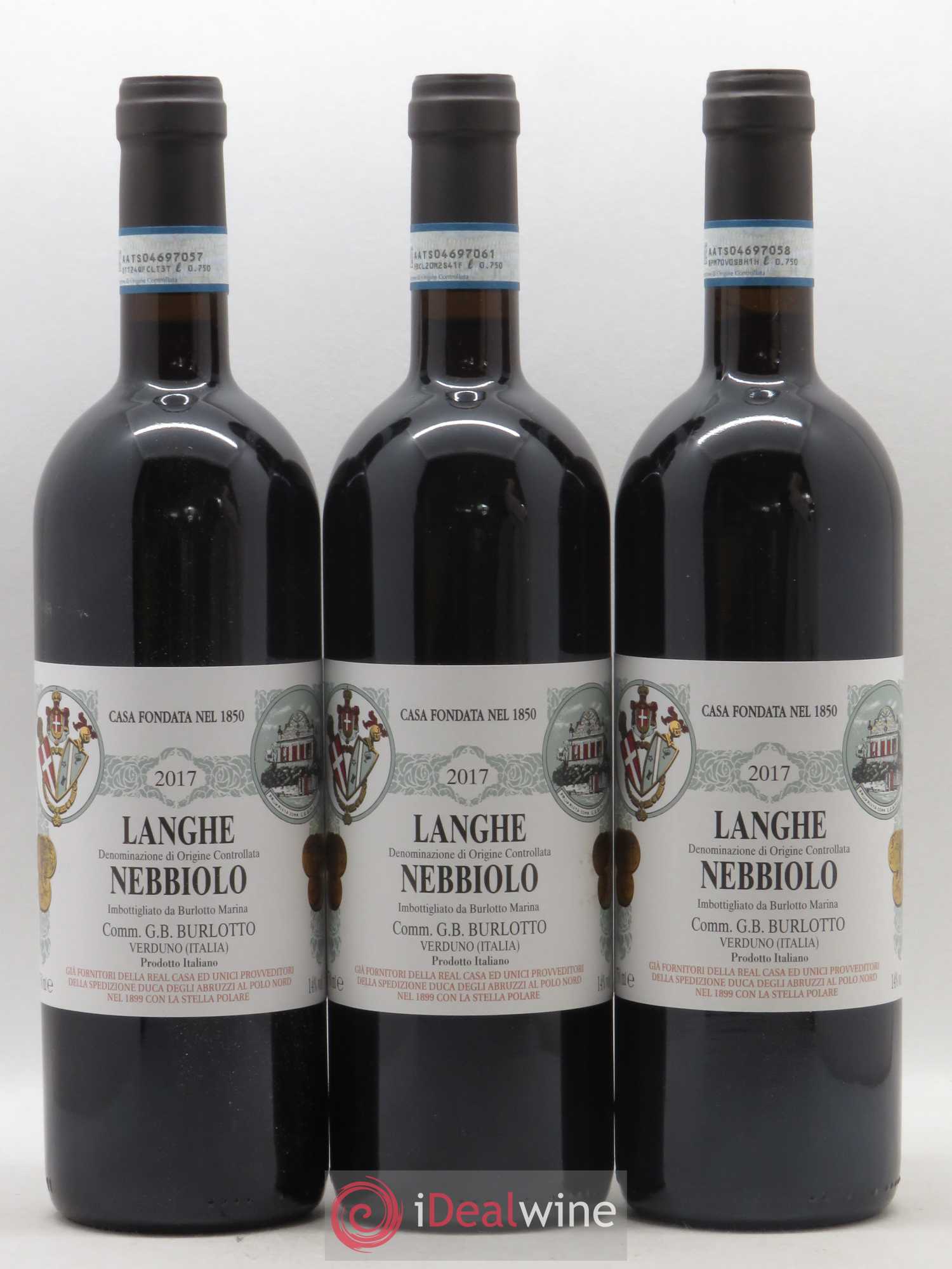Langhe DOC Comm. Giovan Battista Burlotto 2017 - Lot de 3 bouteilles - 0