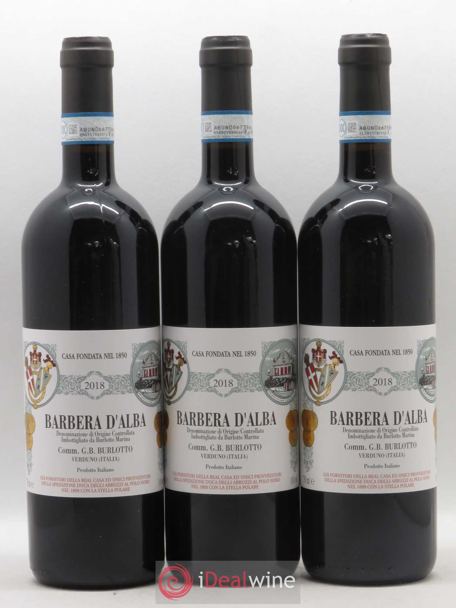Barbera d'Alba DOC Giovan Battista Burlotto 2018 - Posten von 3 Flaschen - 0