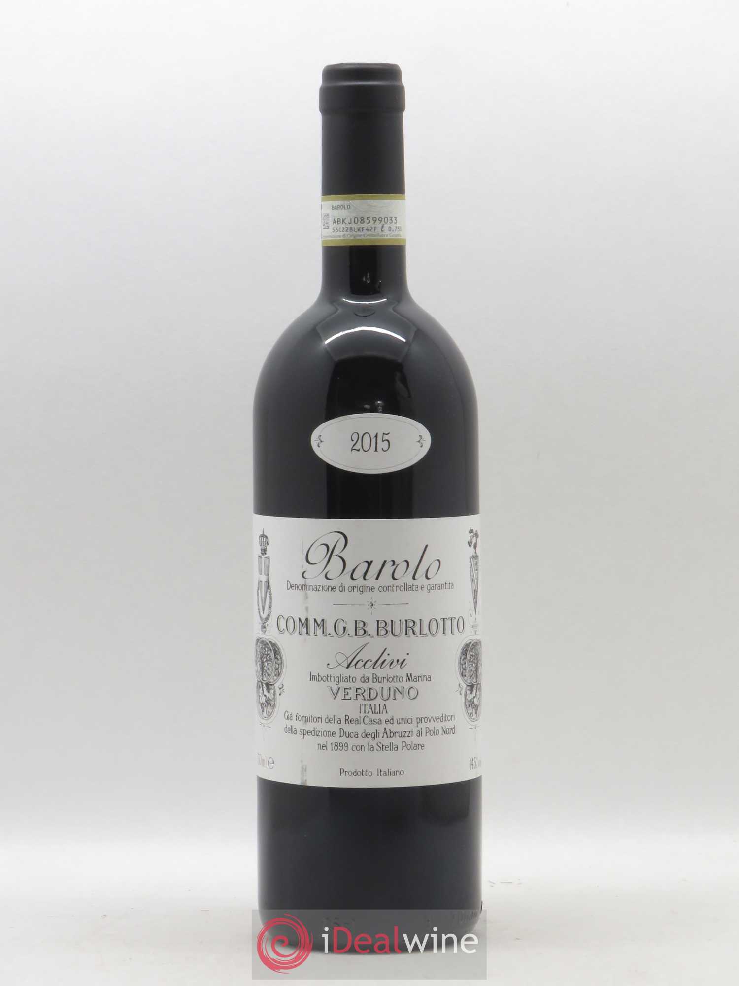Barolo DOCG Acclivi Comm. Giovan Battista Burlotto 2015 - Lot de 1 bouteille - 0