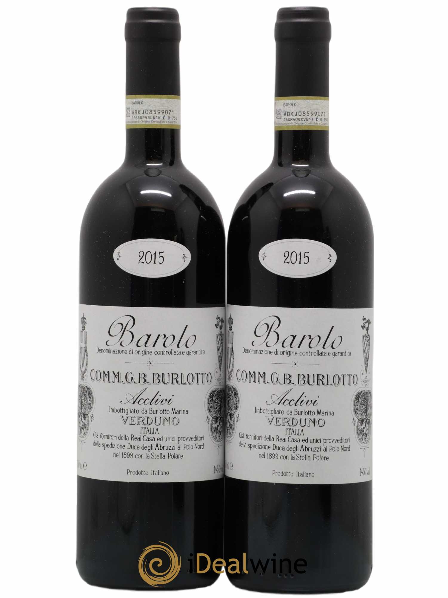 Barolo DOCG Acclivi Comm. Giovan Battista Burlotto 2015 - Lot de 2 bouteilles - 0