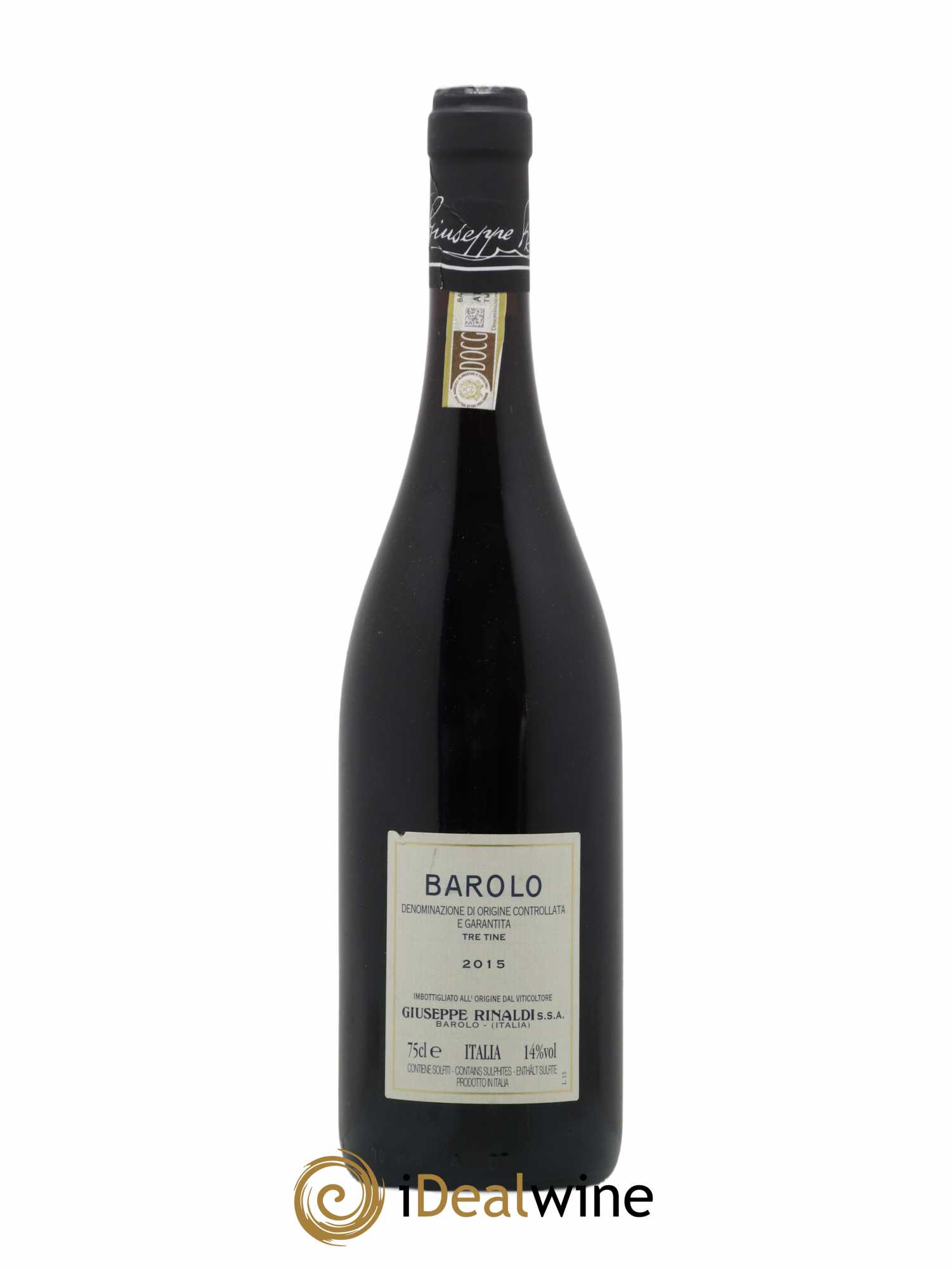 Barolo DOCG Tre Tine Giuseppe Rinaldi 2015 - Lot de 1 bouteille - 1