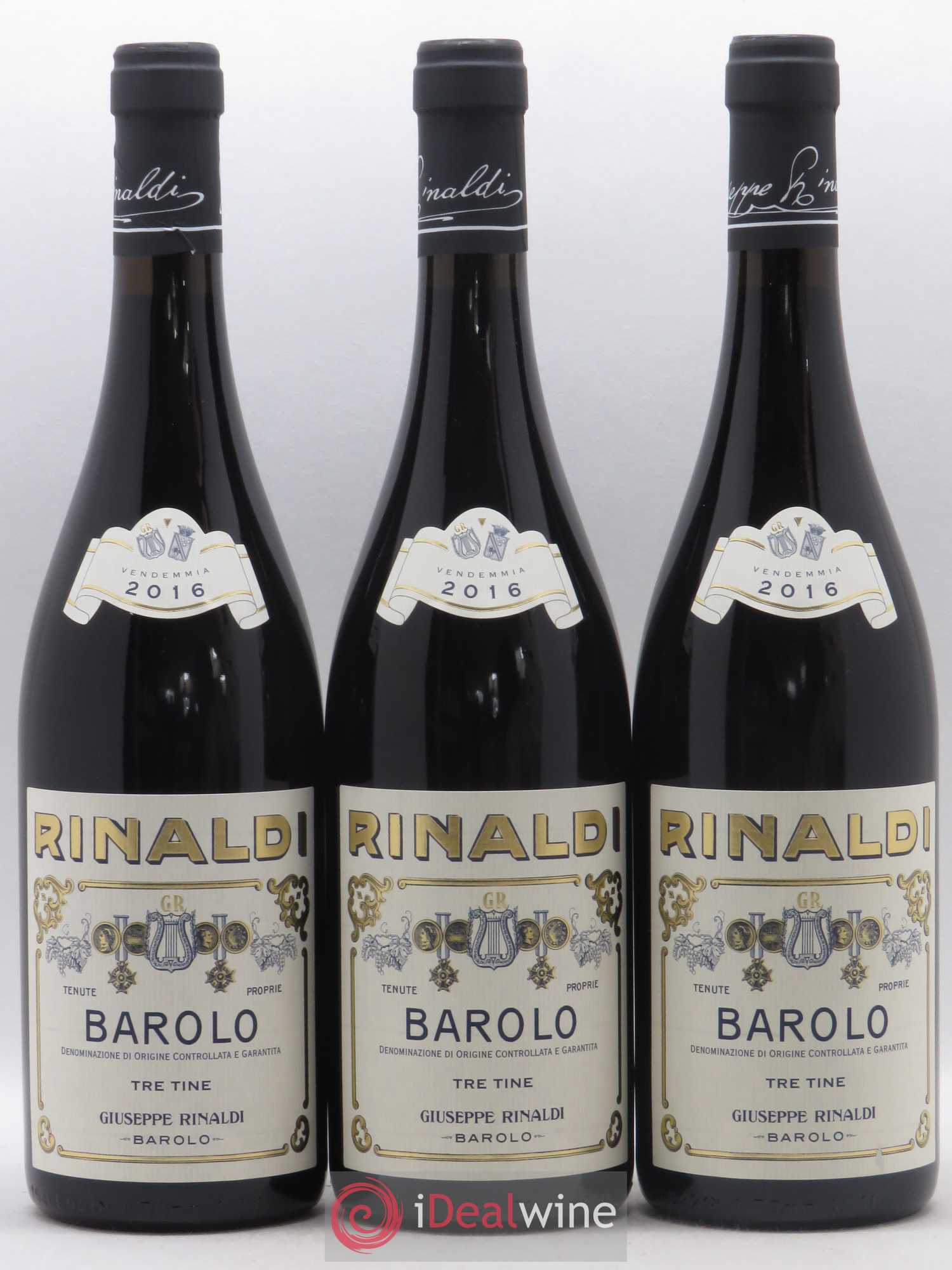 Barolo DOCG Tre Tine Giuseppe Rinaldi 2016 - Posten von 3 Flaschen - 0