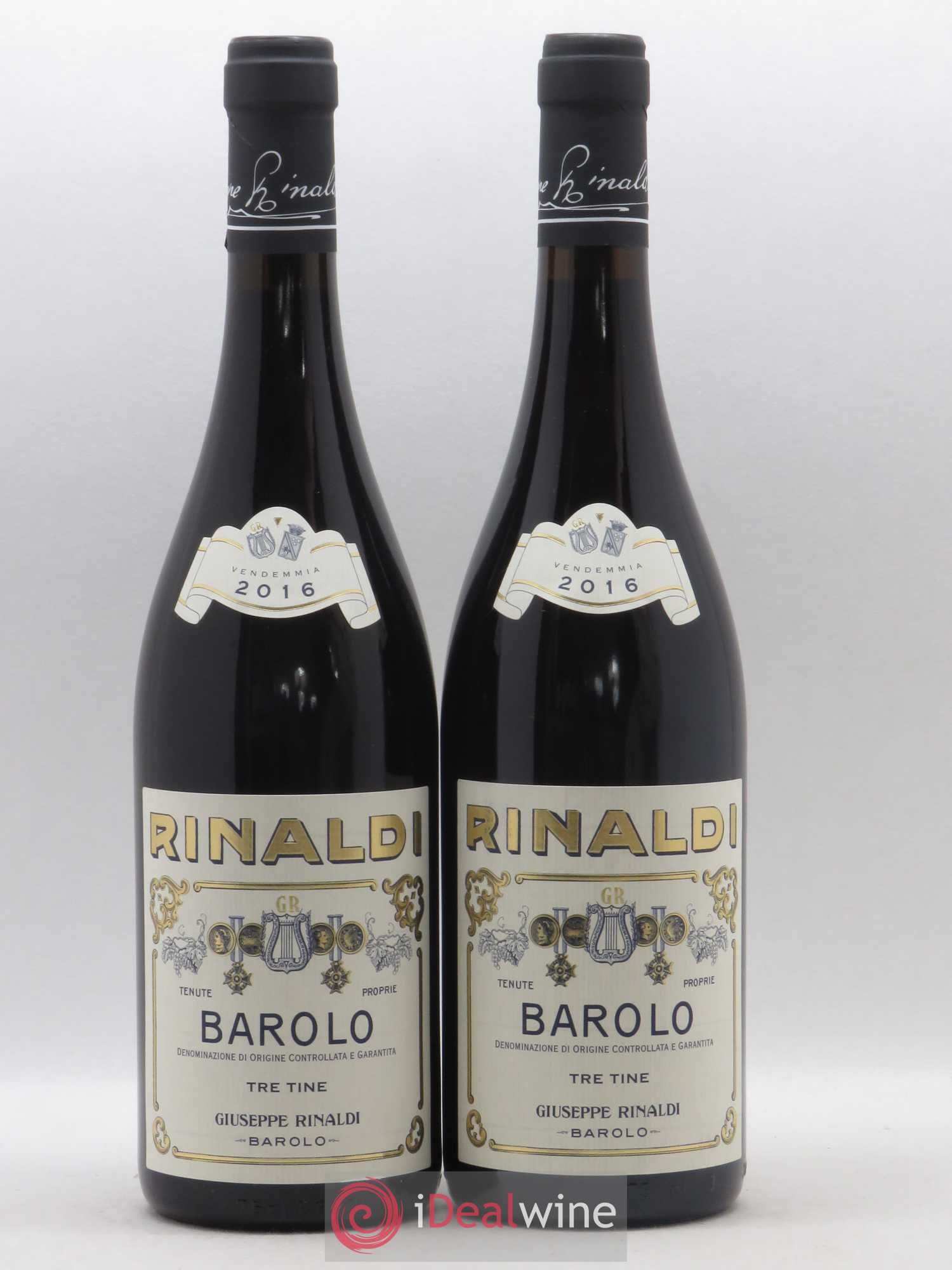 Barolo DOCG Tre Tine Giuseppe Rinaldi 2016 - Lot de 2 bouteilles - 0