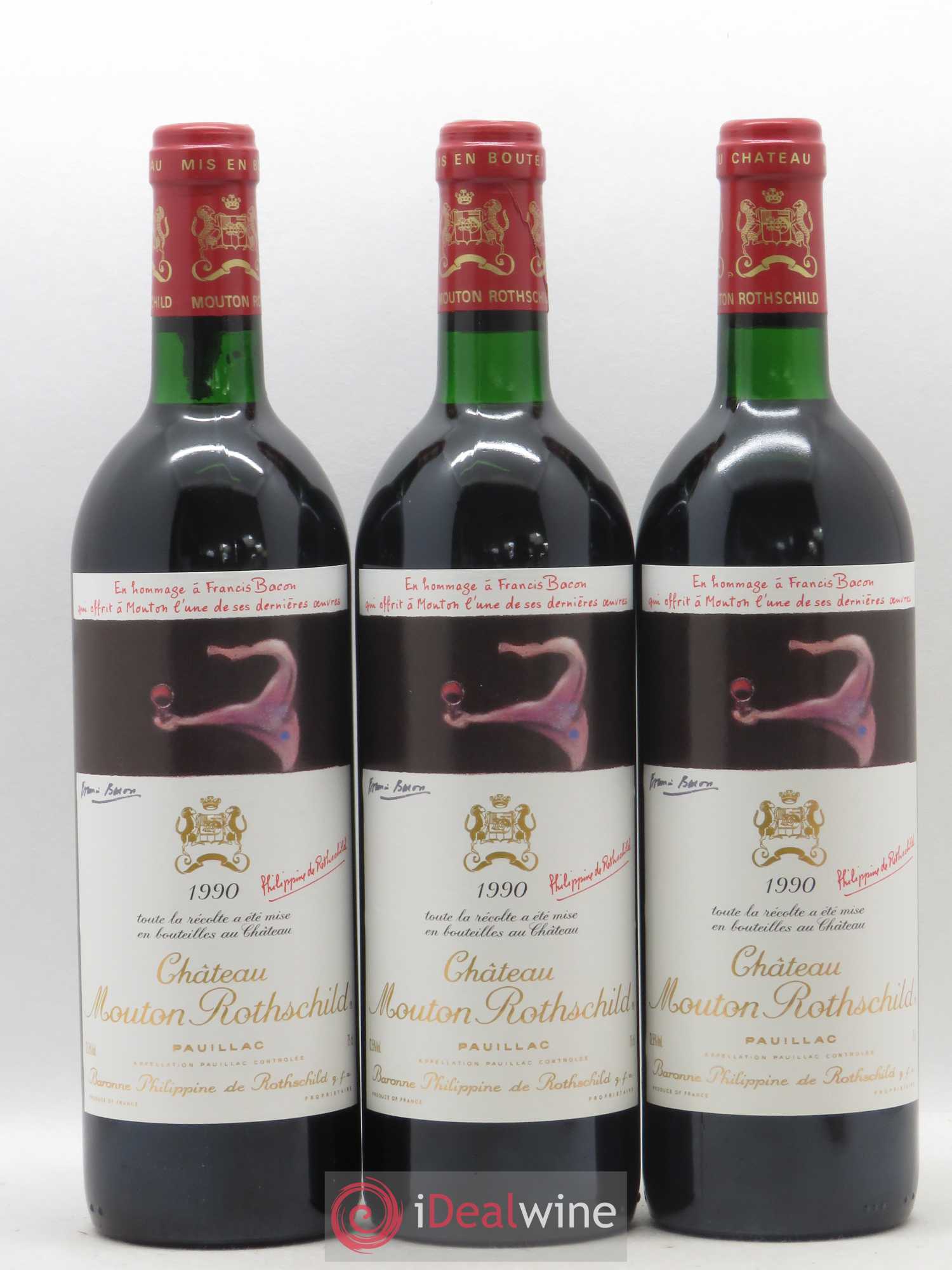 Château Mouton Rothschild 1er Grand Cru Classé 1990 - Lot de 12 bouteilles - 1