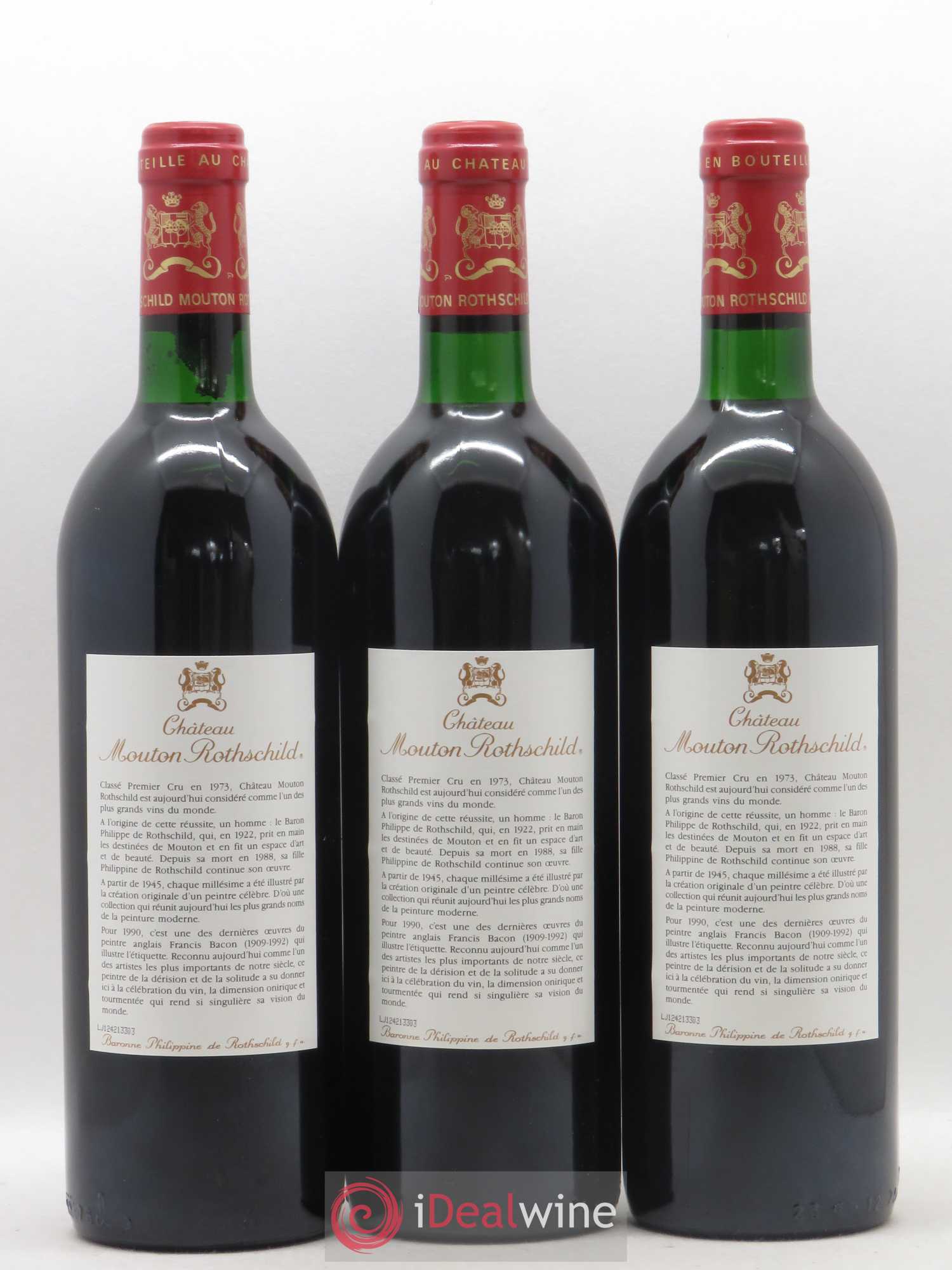 Château Mouton Rothschild 1er Grand Cru Classé 1990 - Lot de 12 bouteilles - 2