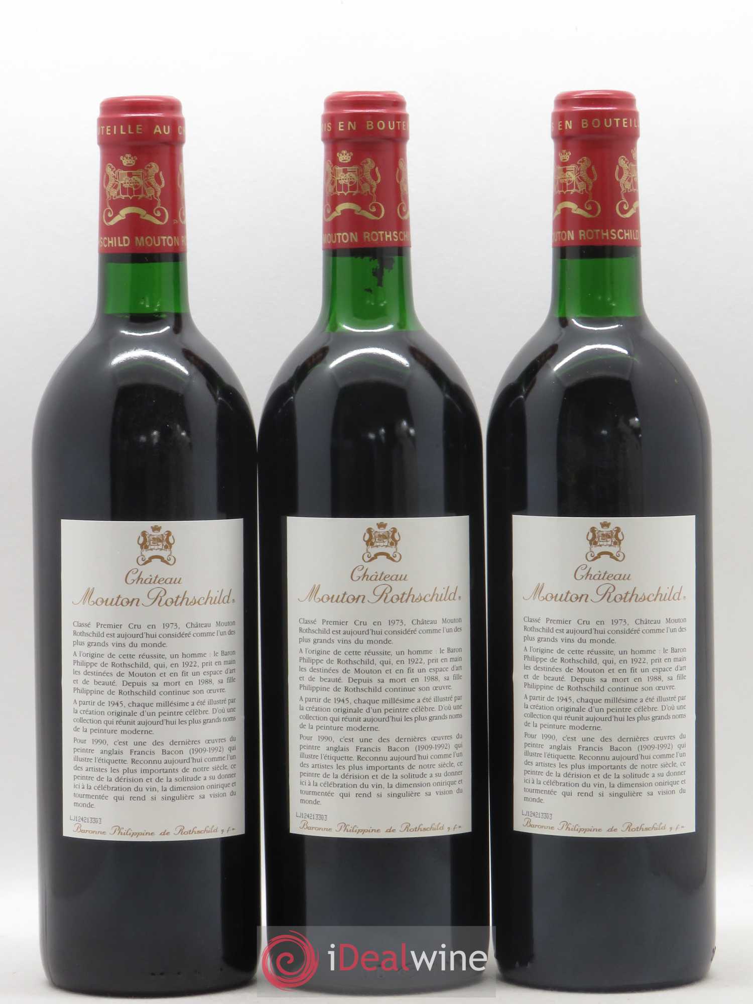 Château Mouton Rothschild 1er Grand Cru Classé 1990 - Lot de 12 bouteilles - 6