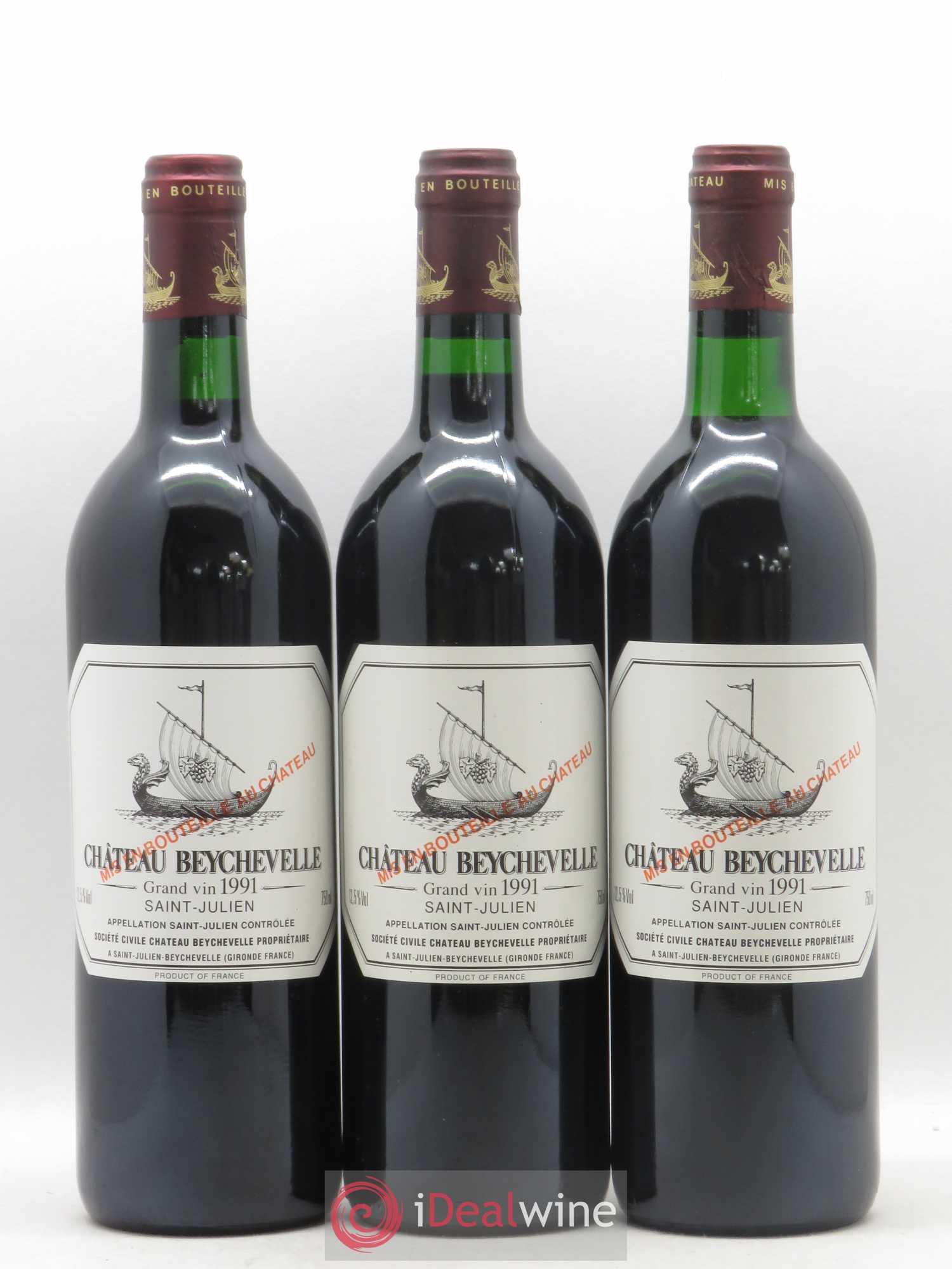 Château Beychevelle 4ème Grand Cru Classé 1991 - Lot de 12 bouteilles - 1