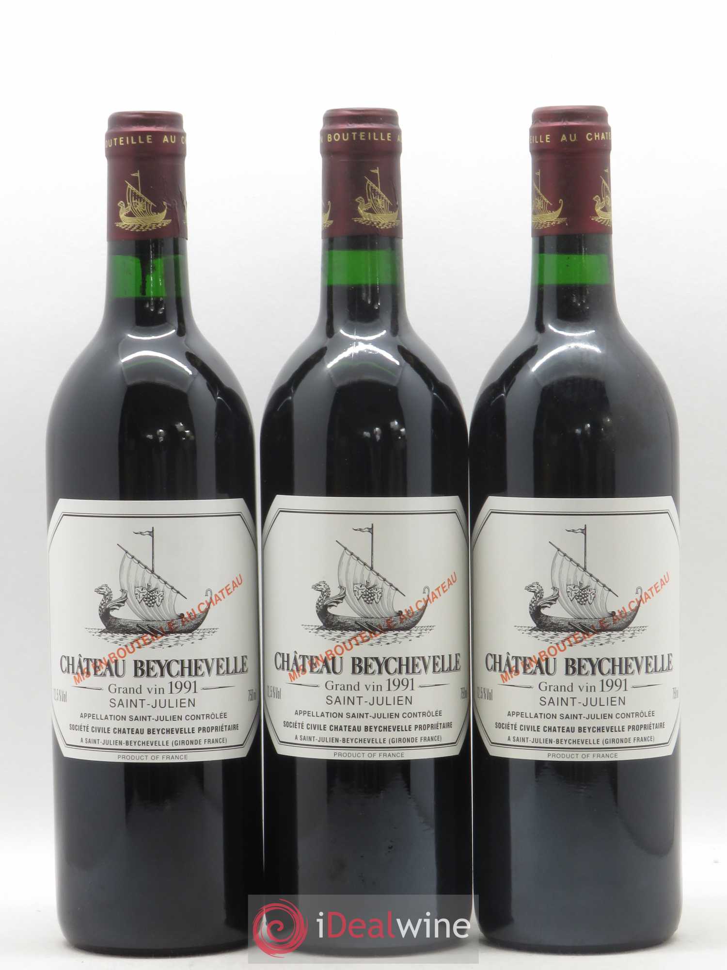 Château Beychevelle 4ème Grand Cru Classé 1991 - Lot de 12 bouteilles - 3