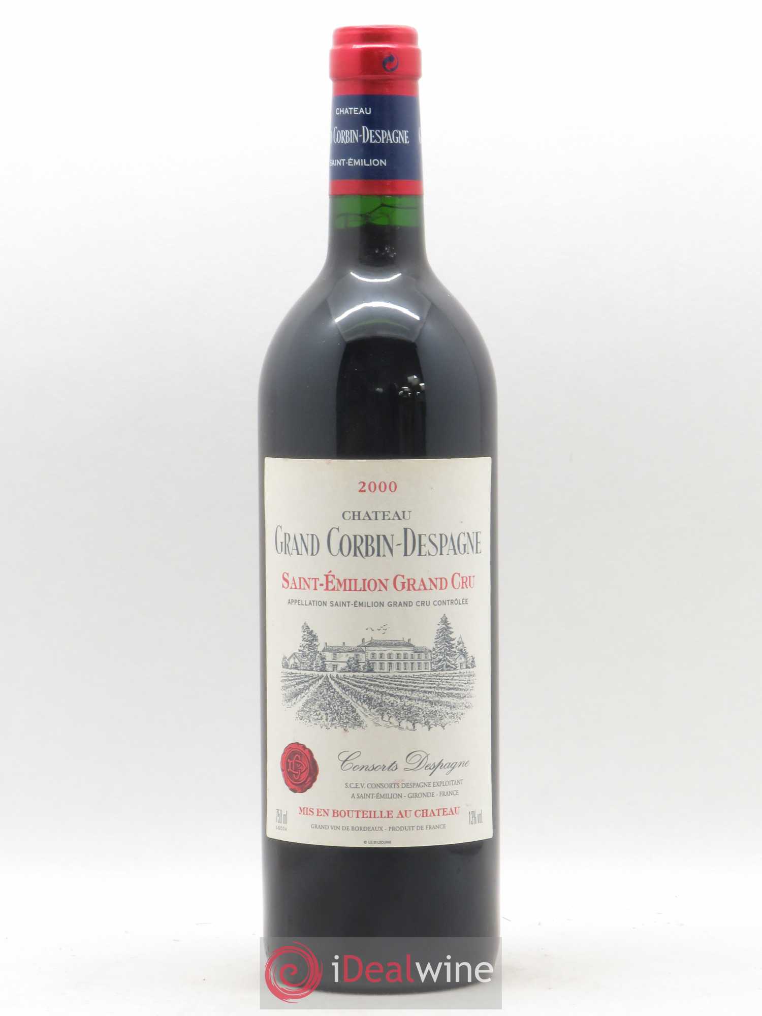 Château Grand Corbin Despagne Grand Cru Classé 2000 - Lot de 1 bouteille - 0