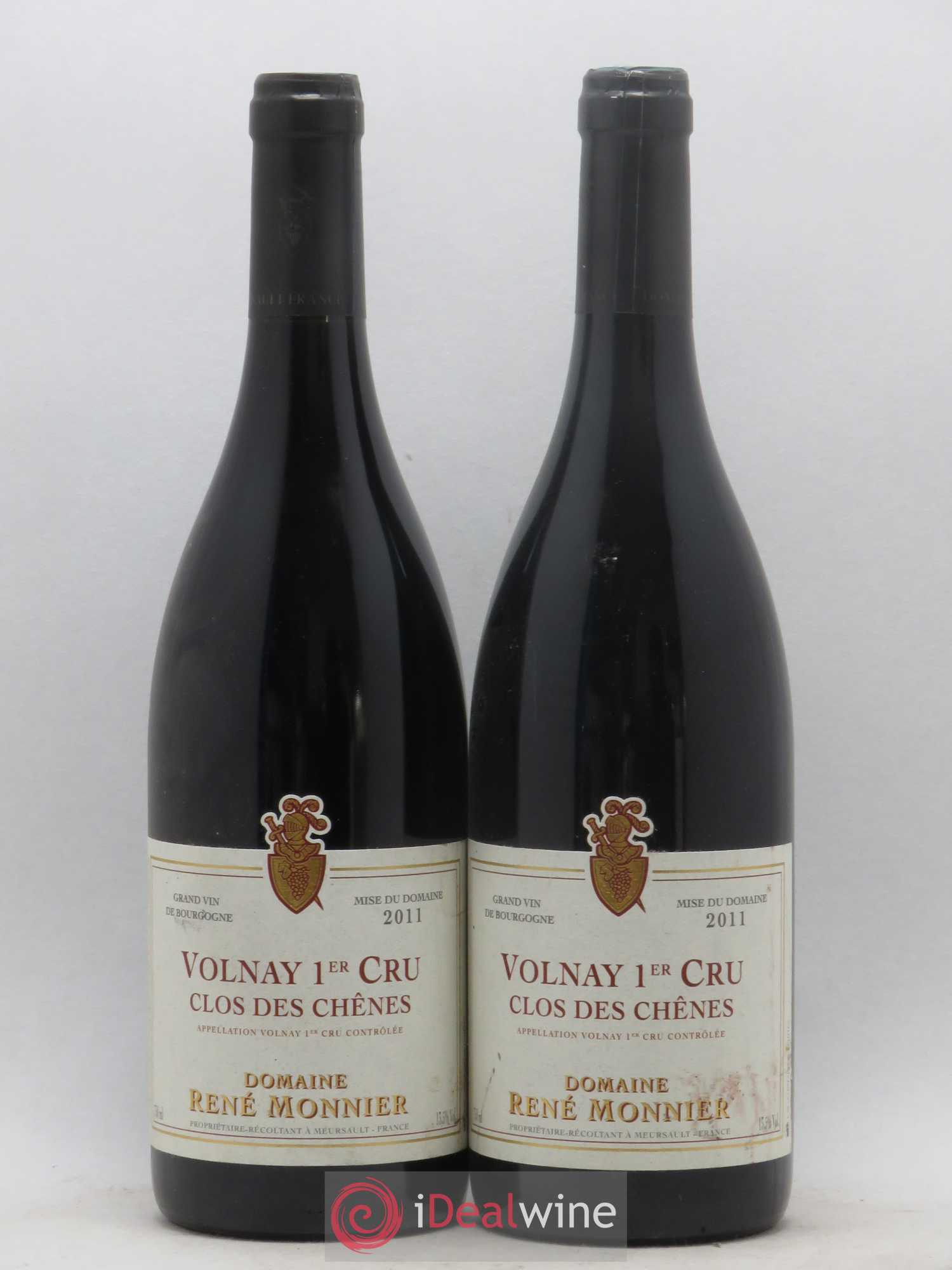 Volnay 1er Cru Clos des Chenes Domaine René Monnier 2011 - Lot de 2 bouteilles - 0