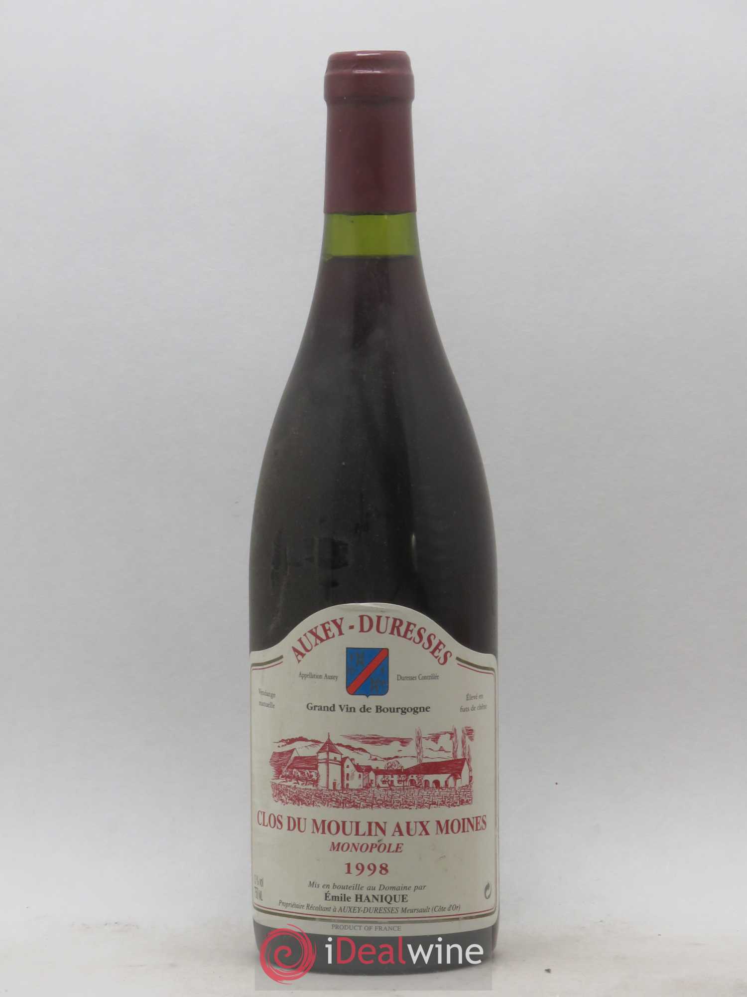Auxey-Duresses Clos du Moulin aux Moines E Hanique 1998 - Posten von 1 Flasche - 0