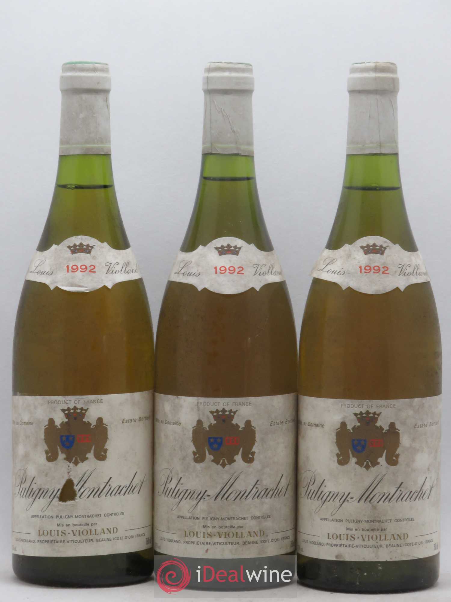 Puligny-Montrachet Louis Violland 1992 - Lot de 3 bouteilles - 0
