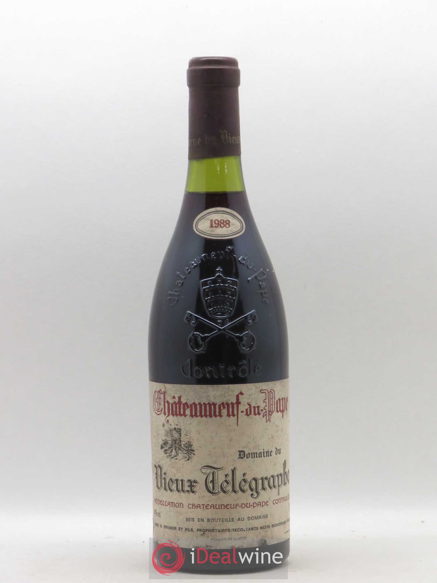 Châteauneuf-du-Pape Vieux Télégraphe (Domaine du) Vignobles Brunier 1988 - Lot de 1 bouteille - 0