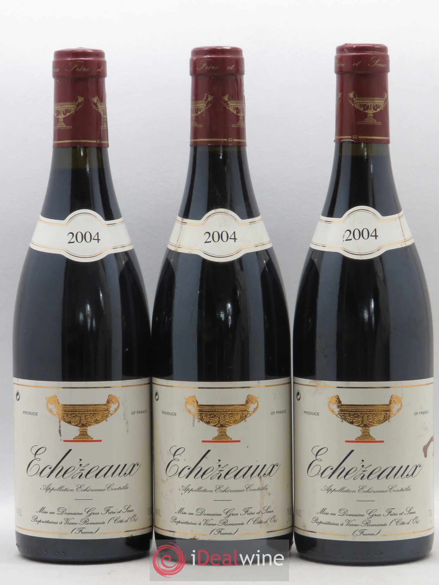 Echezeaux Grand Cru Gros Frère & Soeur 2004 - Lot de 3 bouteilles - 0