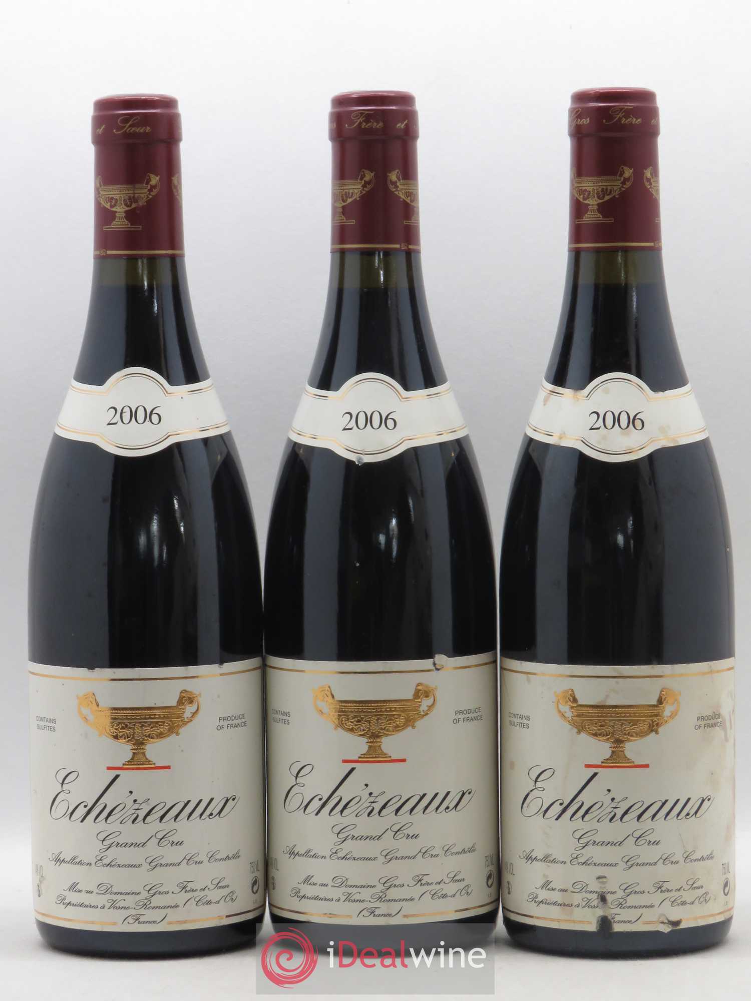 Echezeaux Grand Cru Gros Frère & Soeur 2006 - Lot de 3 bouteilles - 0