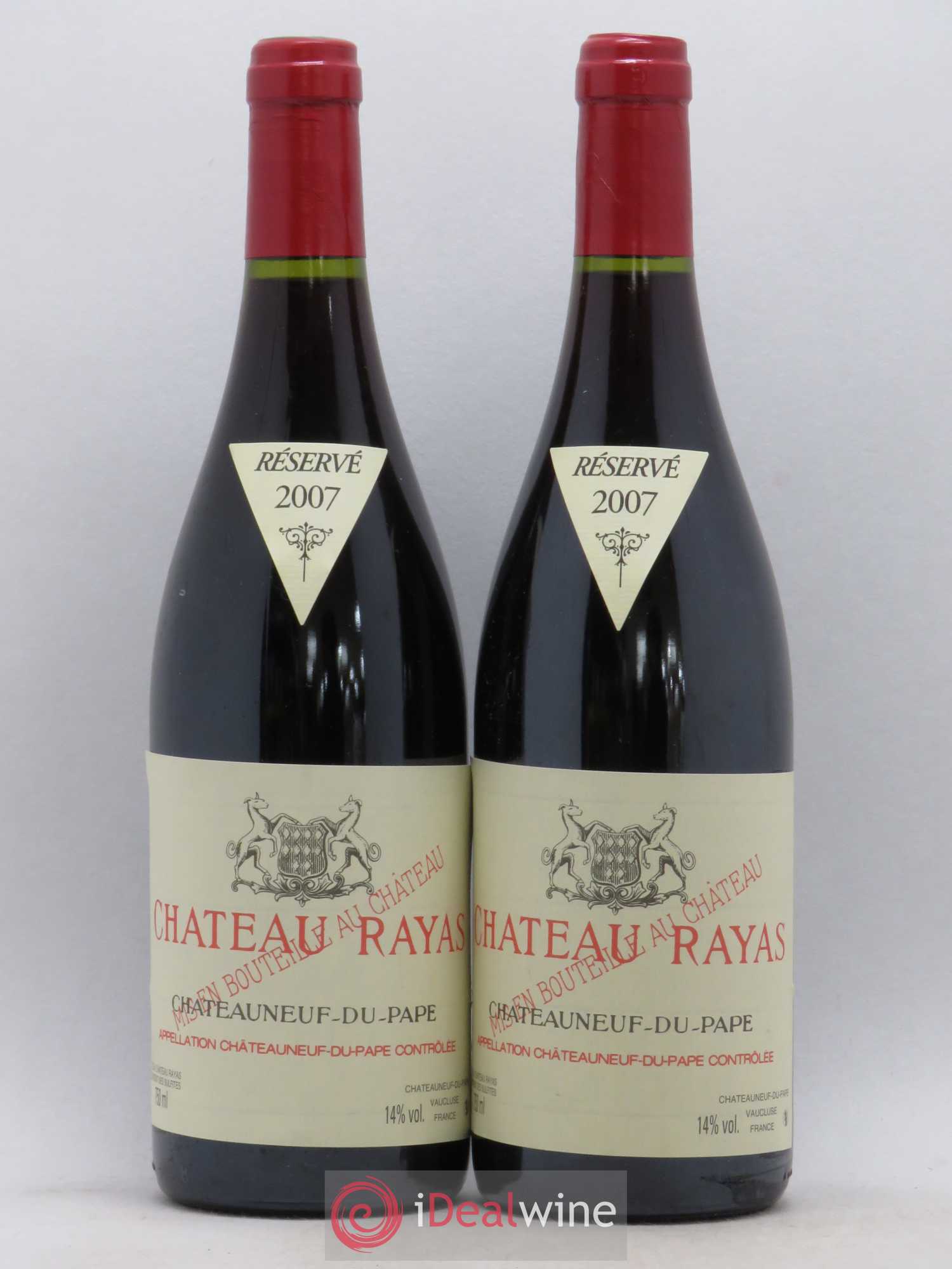 Châteauneuf-du-Pape Château Rayas Emmanuel Reynaud 2007 - Lot de 2 bouteilles - 0
